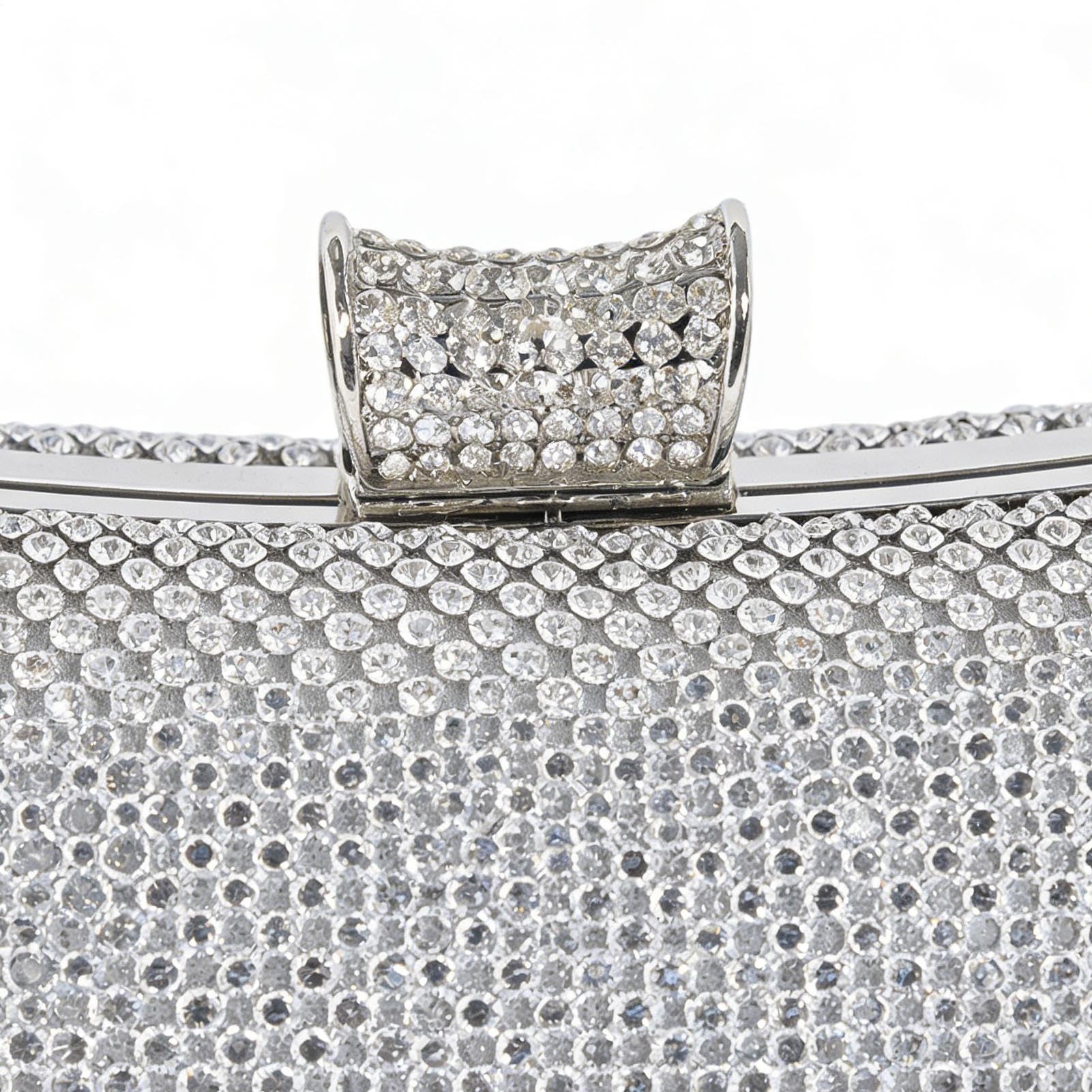 Generisch Portafoglio da donna con strass, pochette glitterata, borsa da sera con catena e maniglia per il trasporto, per matrimoni, eventi, banchetti, cerimonie, appuntamenti