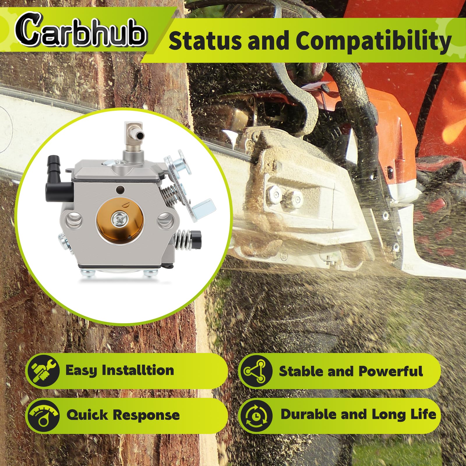 Carburador Para Motosierra Stihl 028 AV / Super - Identico Tillotson, De Alta Calidad