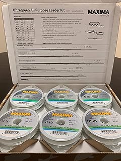 Maxima Fishing Line All Around Ultragreen Leader Tying Kit, Green, One Size (LKARUG)