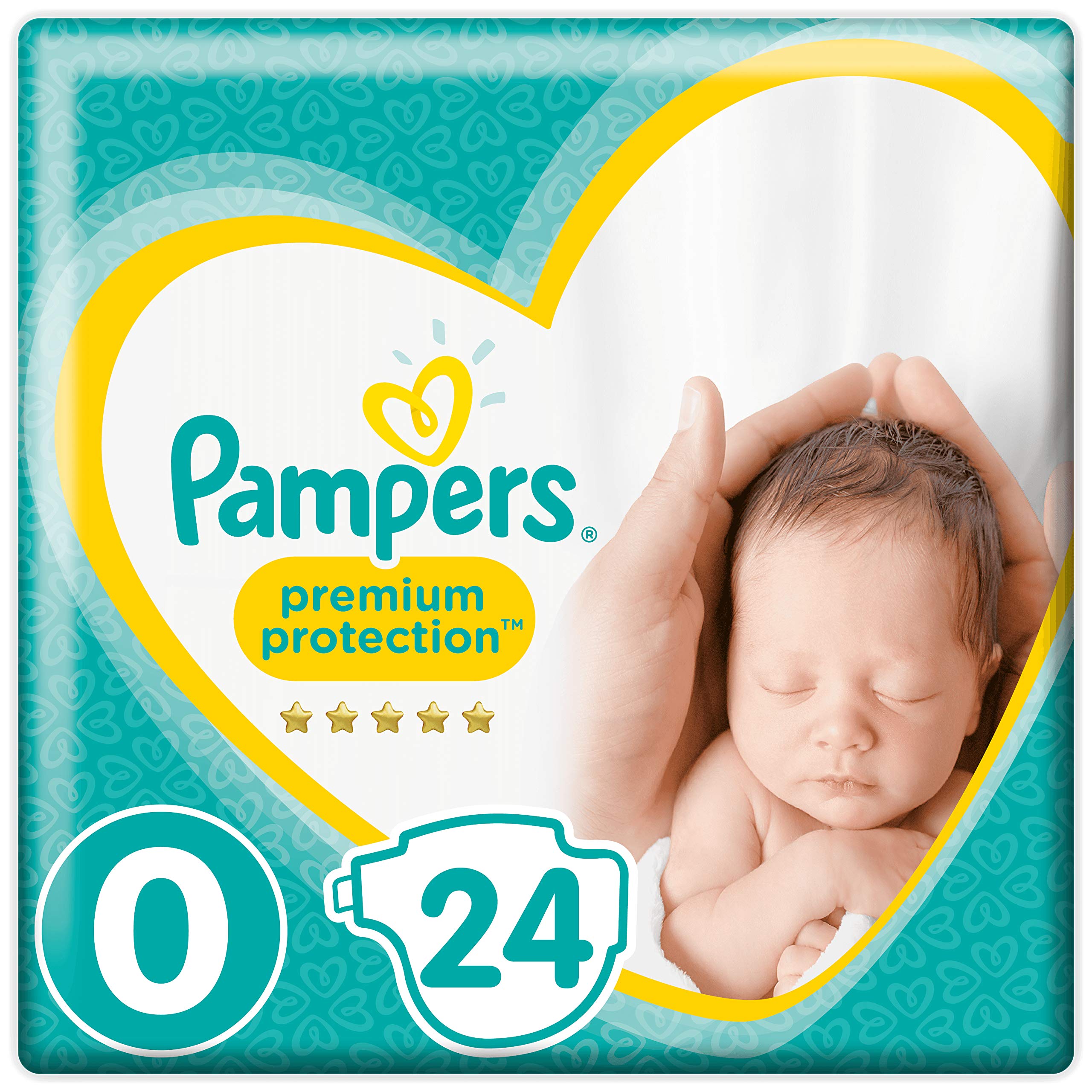 Pampers Premium Protection New Baby Größe 0, 1.5-2.5 kg, 6 x 24 Windeln