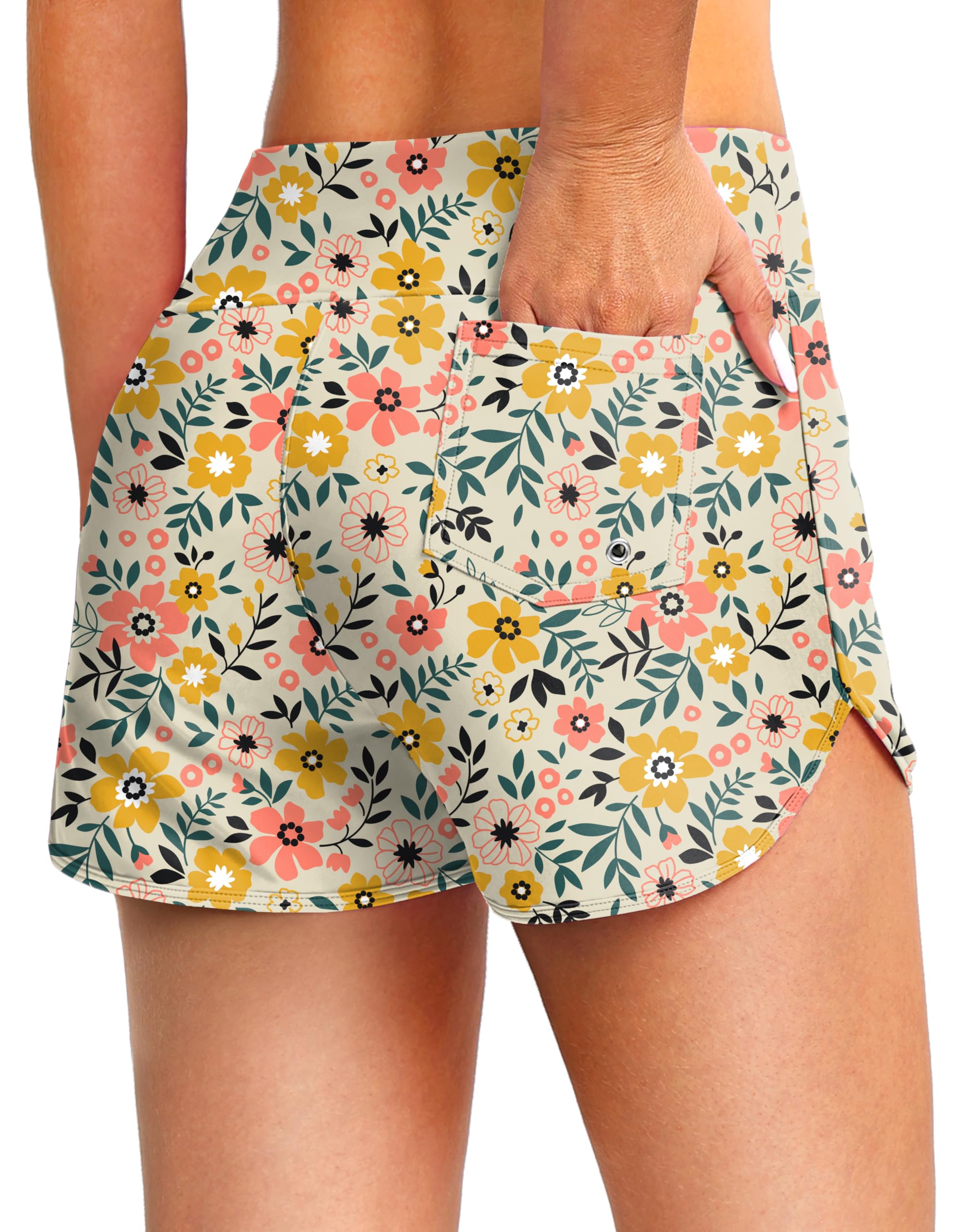 Cagola Swim Shorts Women High Waisted Tummy Control Swim