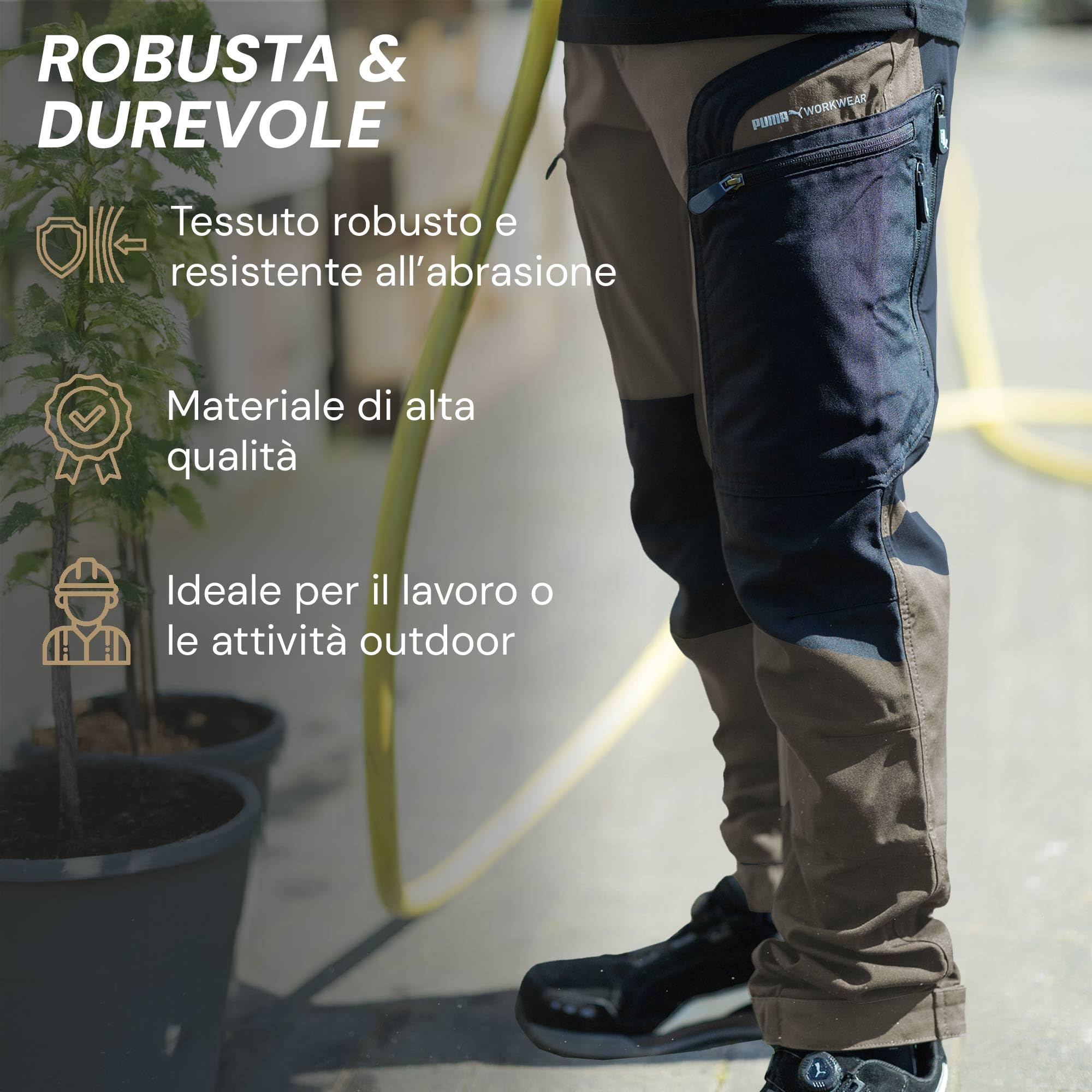 PUMA Workwear Pro-One, pantaloni per attività all'aria aperta, robusti, traspiranti e durevoli, pantaloni perfetti per escursioni, alpinismo, bushcraft e lavori esterni
