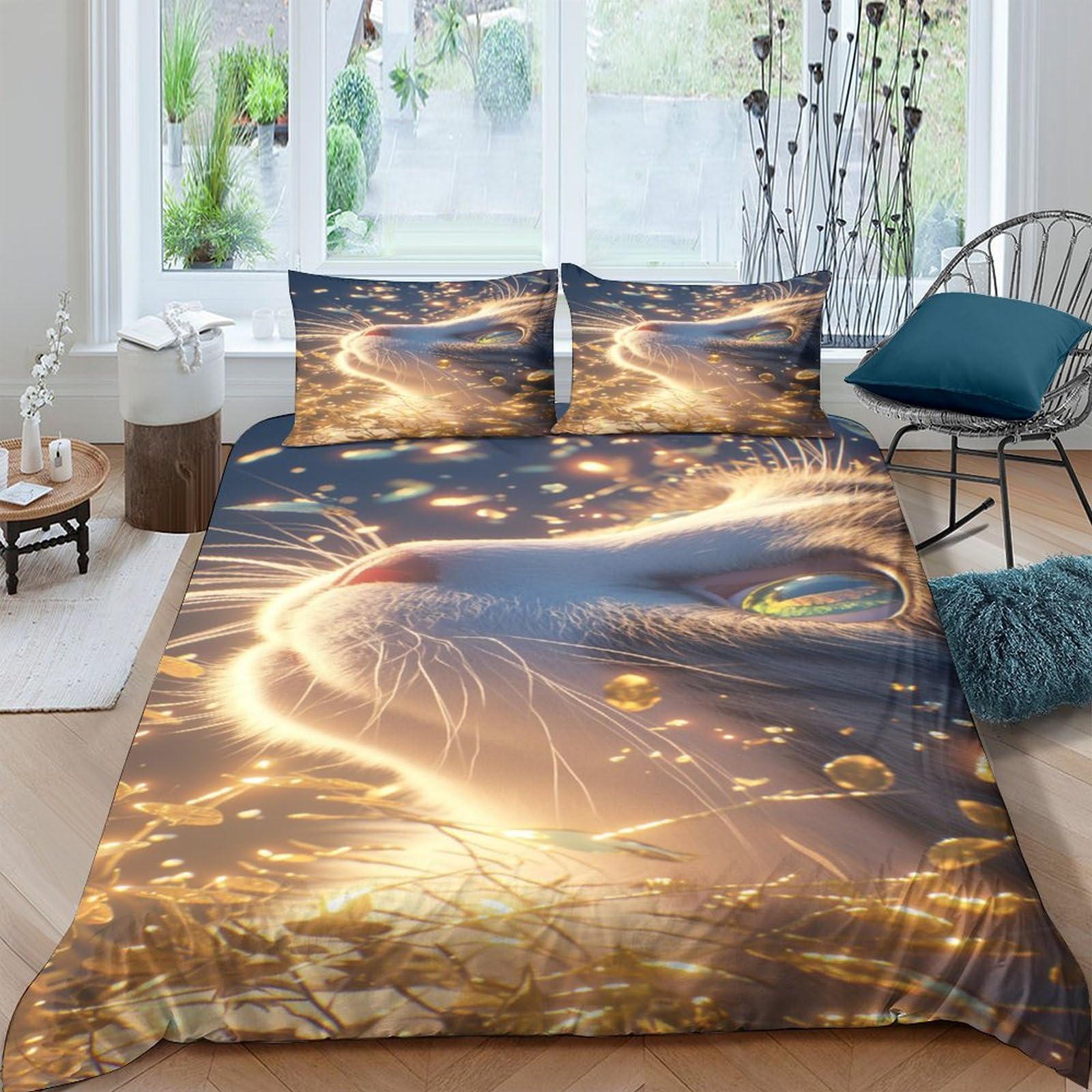 Housse de couette 220x240 microfibre thermorégulatrice animaux
