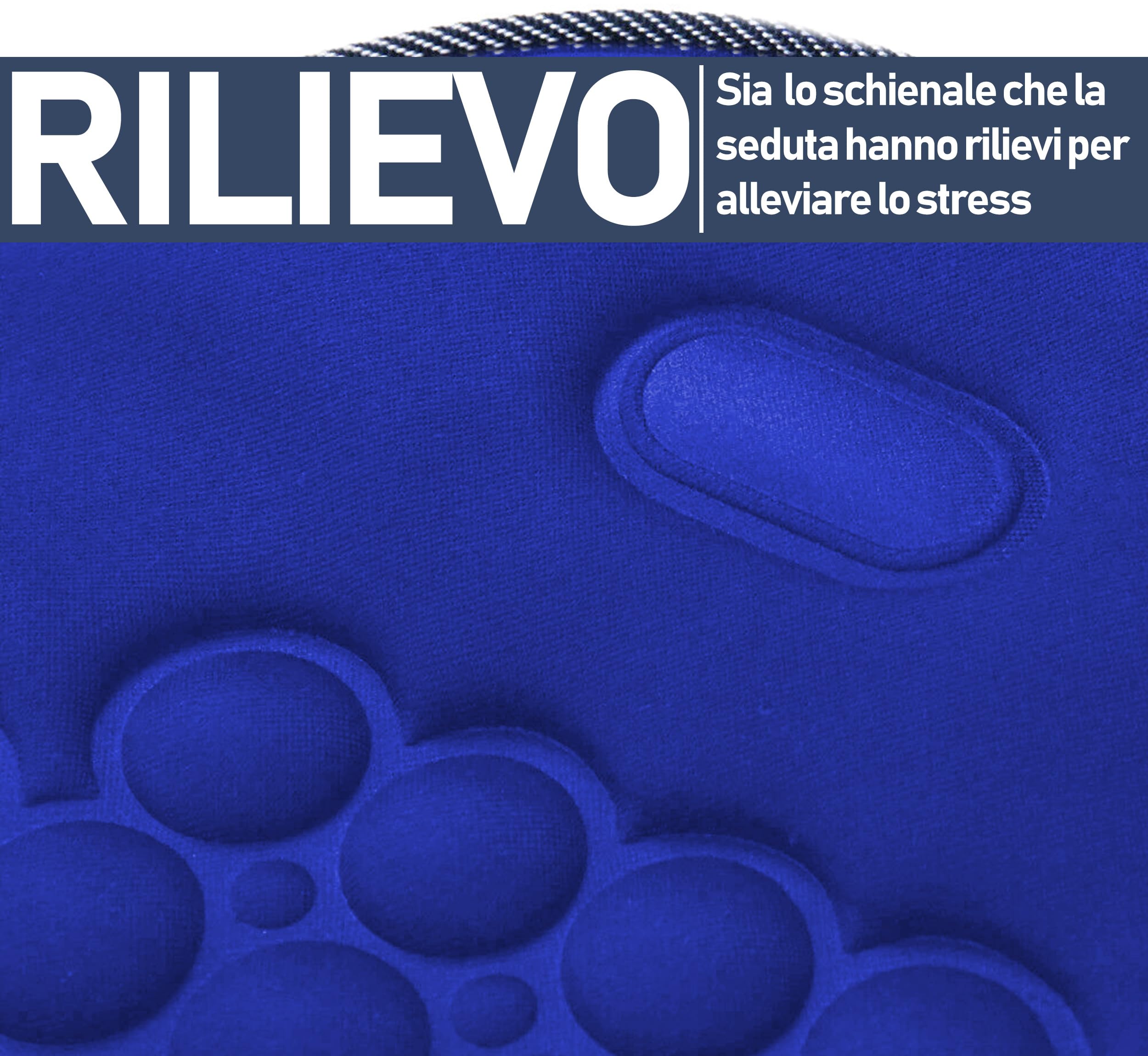 Auto Accessori Lupex Coppia di schienali universali, Materiale poliestere,Set coprisedili anteriori, kit 2 pezzi con 92 sfere massaggianti, per sedili auto furgone autobus camion sedia ufficio (Royal)