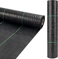 Vista 11 de Tela de barrera de malezas de 4 x 50 pies, tela resistente de alta calidad para control de malezas, duradera y ecológica, alfombrilla de jardinería