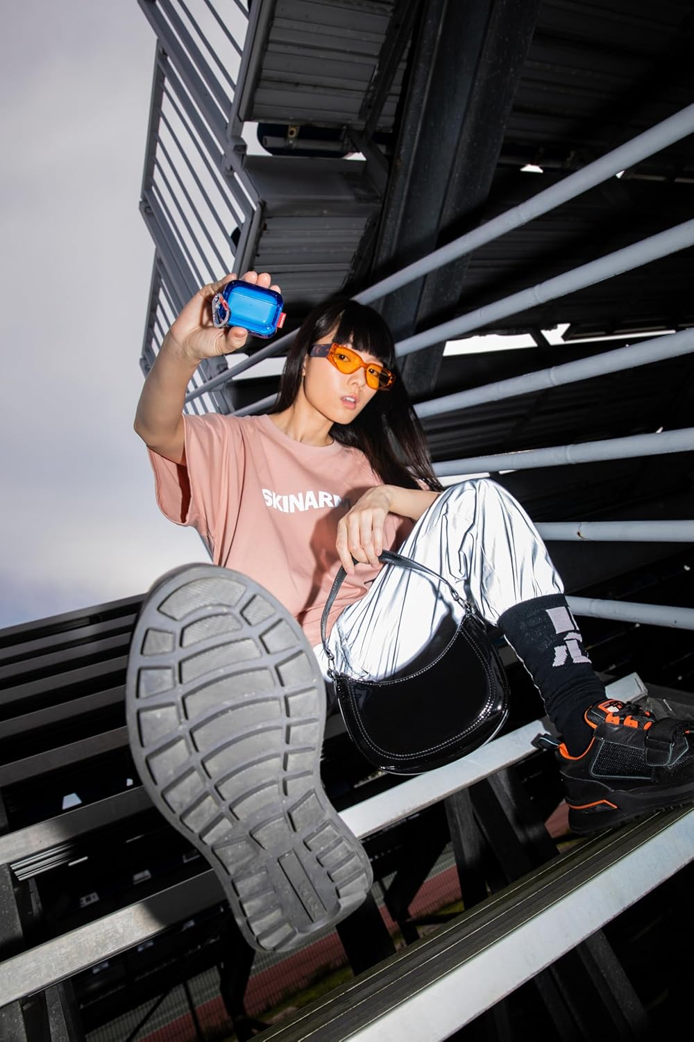 SKRM SKINARMA case Compatible with AIRPODS PRO 2, SAIDO (Purple)