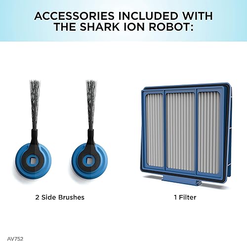Miniatura 3 de Shark ION Robot Aspiradora AV752, conexión Wi-Fi, tiempo de ejecución de 120 minutos, compatible con Alexa, limpieza multisuperficie (renovada)