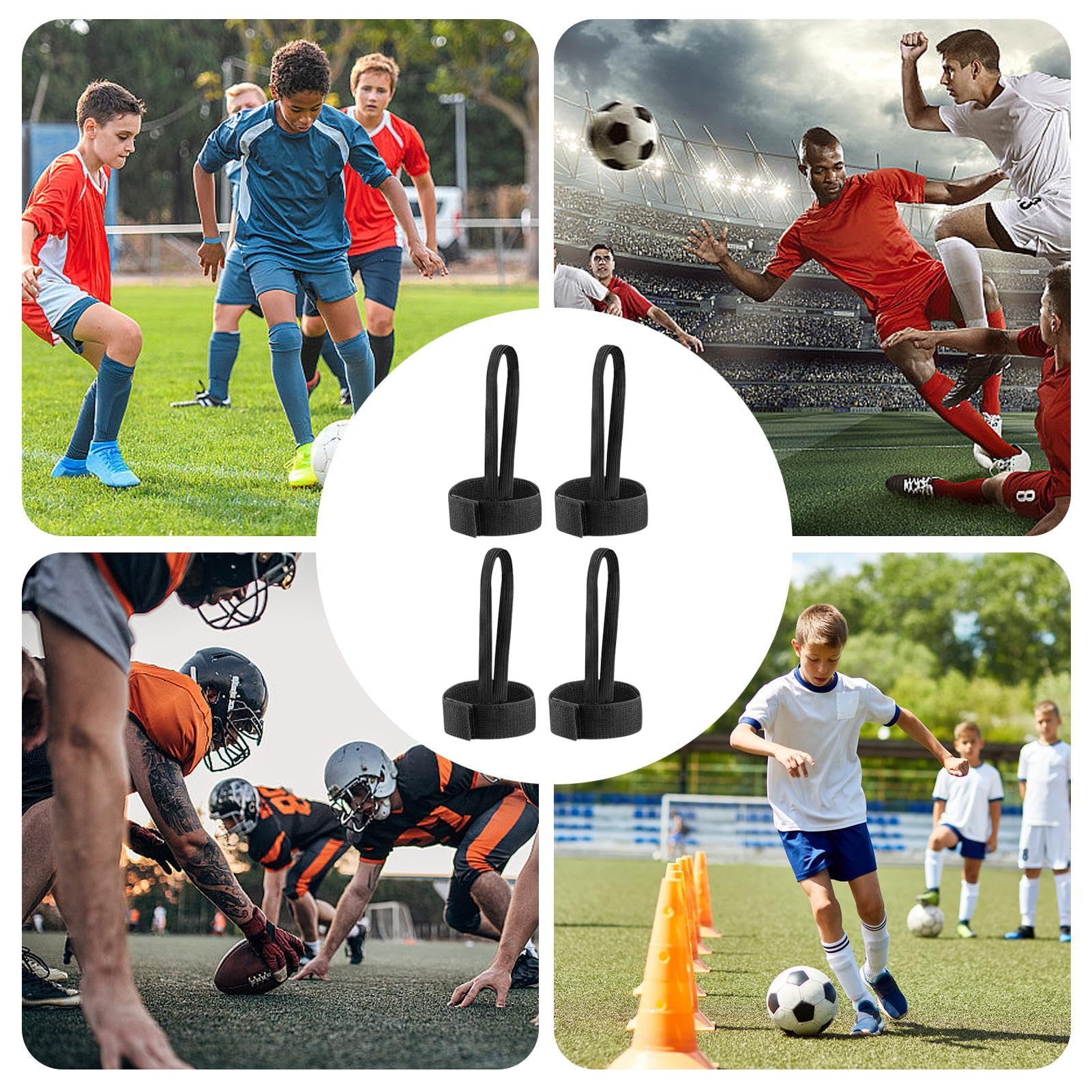 Cinghie Indicatori di Calcio per Marcatori di Distanza Campo di Calcio per Attrezzature Capo Arbitro