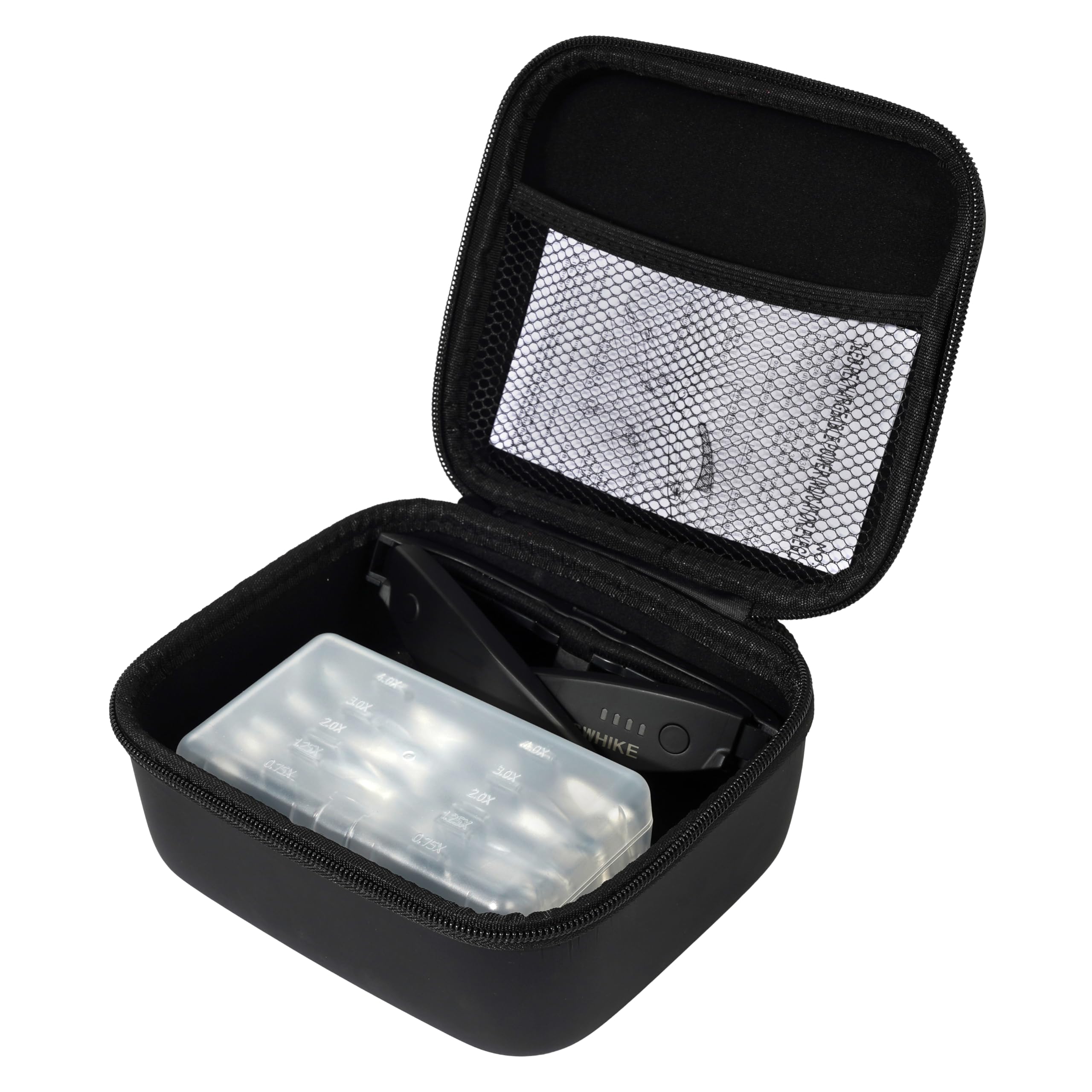 Lente d'ingrandimento con luce a mani libere, ricaricabile, con 5 lenti staccabili e custodia per lavori ravvicinati, lettura, creazione di gioielli (nero)