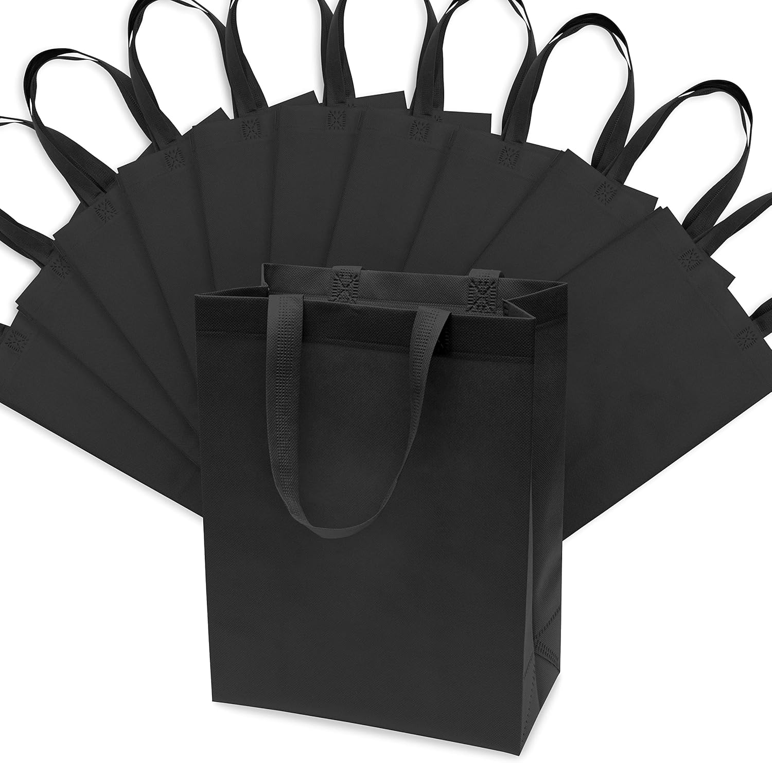 Black Gift Bag 12 Pack Large Size Premium Reusable Cloth