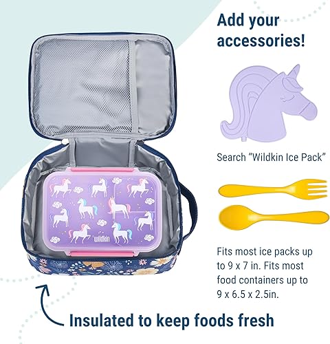 Miniatura 6 de Wildkin Lonchera ecológica para niños y niñas, perfecta para la lonchera reutilizable con estilo elemental, mantiene tu comida fresca para la