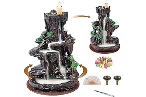 SPACEKEEPER Backflow Incense Burner with Waterfall Feature