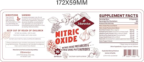 Miniatura 6 de Zdoroviye Suplemento de óxido nítrico para hombres, 90 cápsulas (paquete de 2)