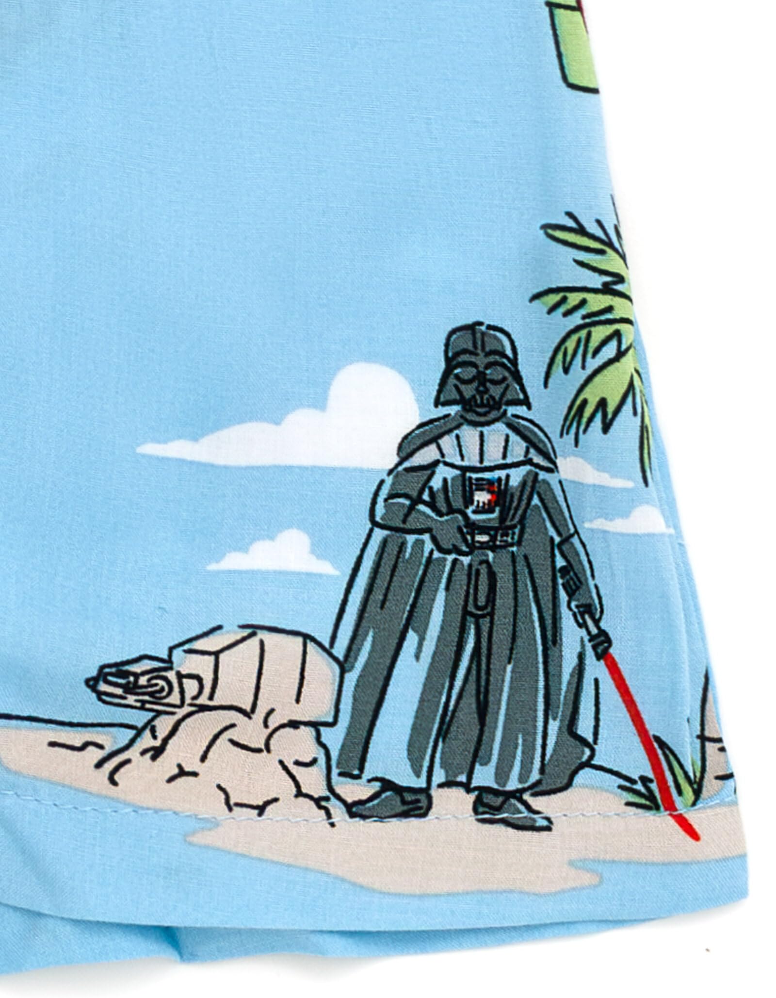 STAR WARS Chewbacca Darth Vader R2-D2 Stormtrooper TIE Fighter X-Wing Matching Family Hawaiian Button Down Shirt Adult