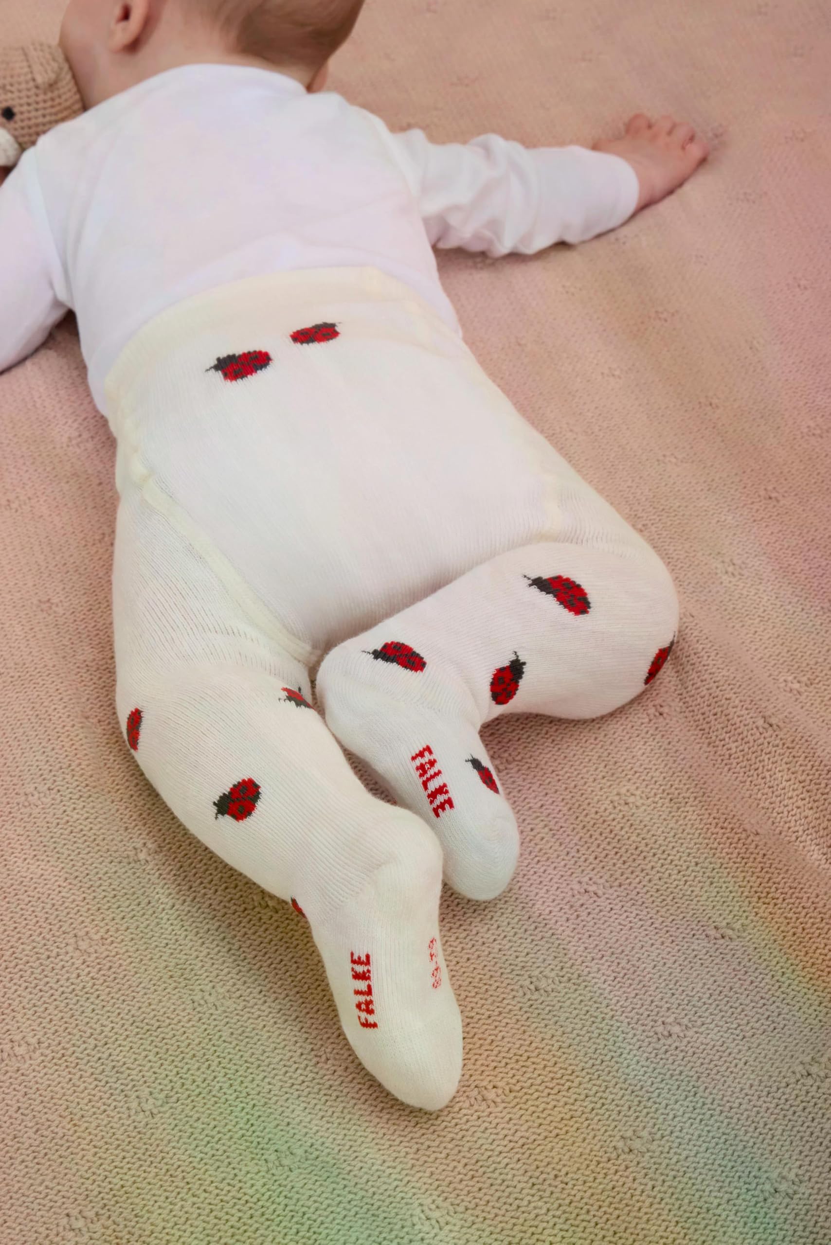 FALKE Unisex Baby Cute Ladybug Strumpfhose atmungsaktive Baumwolle hautfreundlich warm innenliegender Plüsch breiter Komfortbund für druckfreien Sitz 1 Stück
