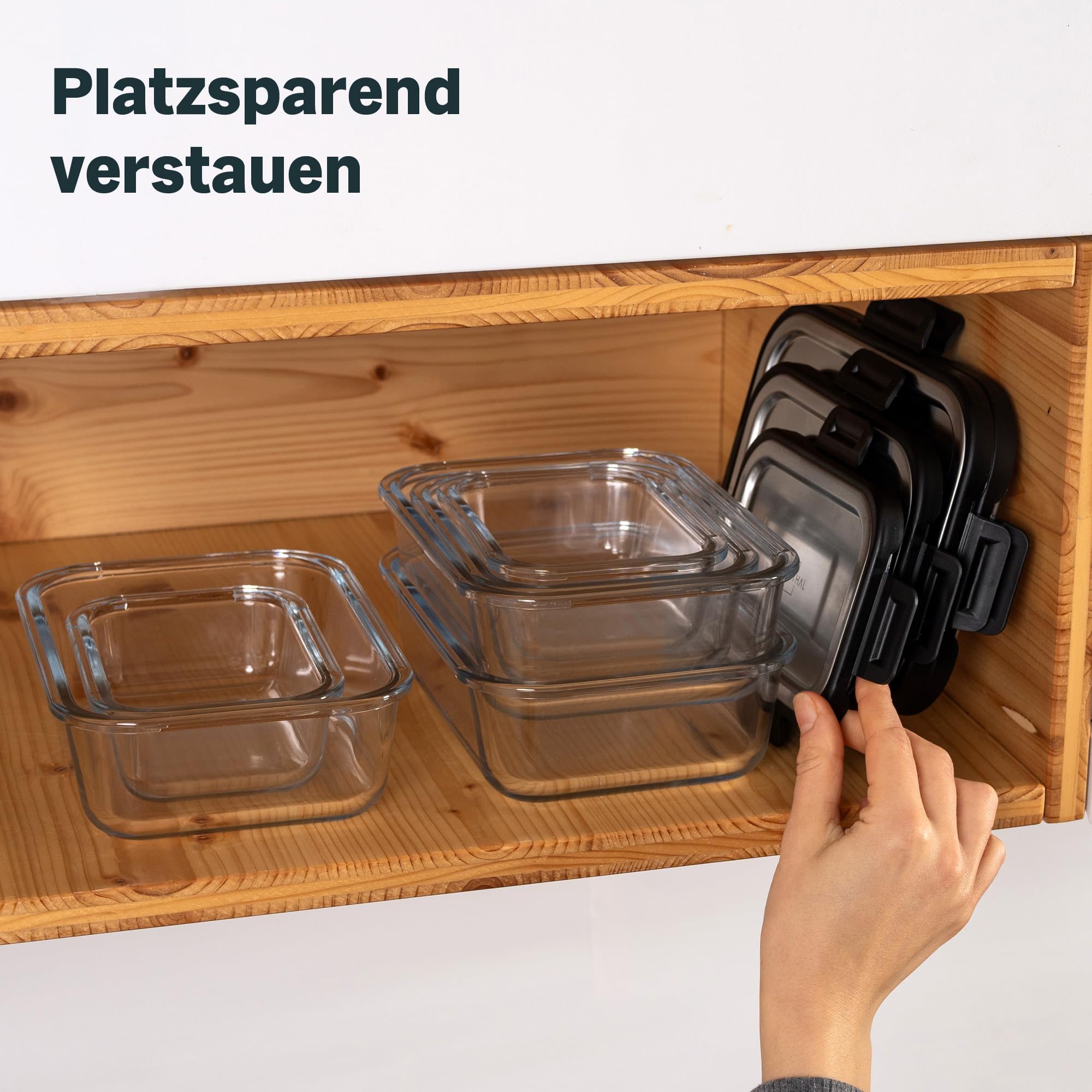 SILBERTHAL Frischhaltedosen Glas 6er Set mit Edelstahl Deckel - Luftdicht für Meal Prep - Lunch Box für unterwegs, Office, Camping - Spülmaschinen & Backofenfest