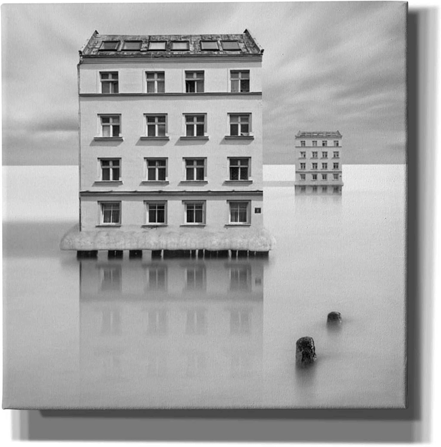 Epic Graffiti 'Icehouses' by Dariusz Klimczak, Canvas Wall Art, 12"x12"