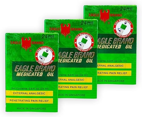Eagle Brand Aceite medicado natural, incluye 3 botellas individuales de 0.8 onzas