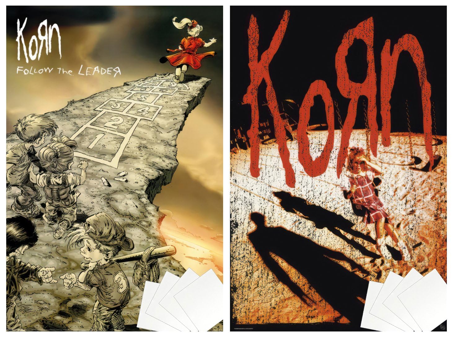 Korn - 2 Piece Music Poster Set (Follow The Leader & The First Album) (Size: 24" x 36" each) (Unframed Posters & Strips)