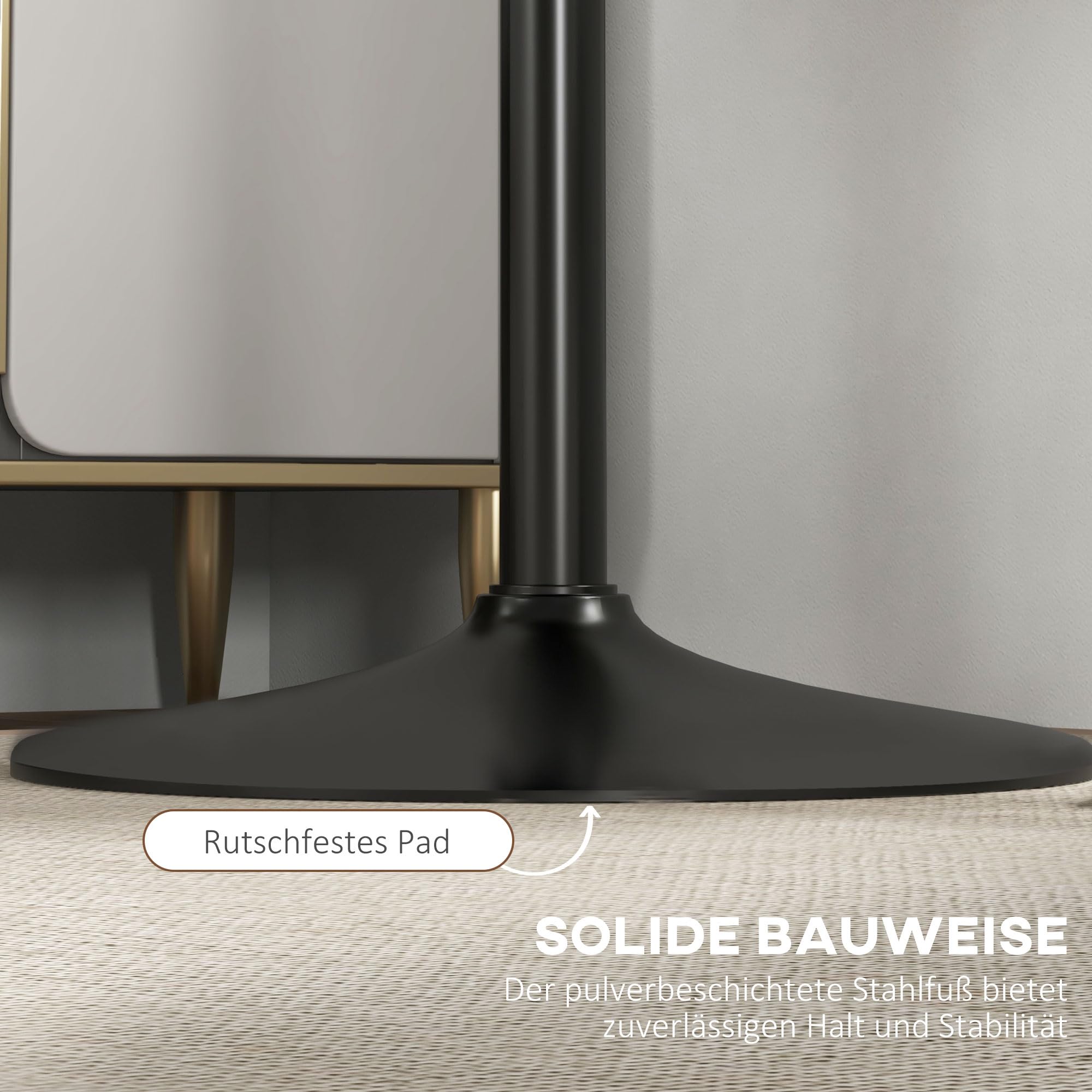 HOMCOM Mesa de Bar Redonda, Mesa de Comedor, Ø60x102 cm, con Encimera Laminada y Marco de Acero, para 2 Personas, Moderna, para Casa, Cocina, Negro