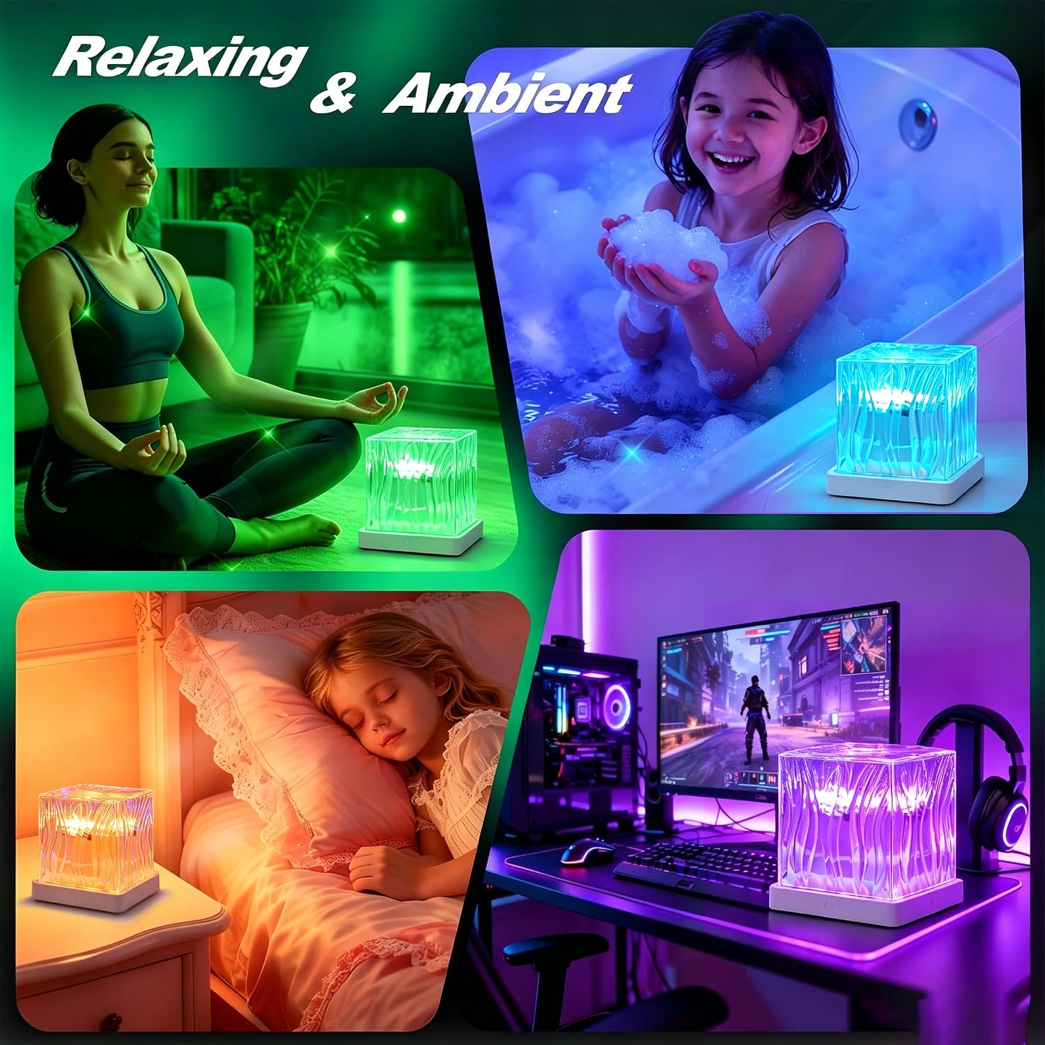 2026 New Cordless Northern Lights Projector, 16 Colors Aurora Light Projector with Remote, Rotating Aurora Borealis Night Light, Mood Lighting Perfect for Teen Girls Adults Bedroom Classroom image 5