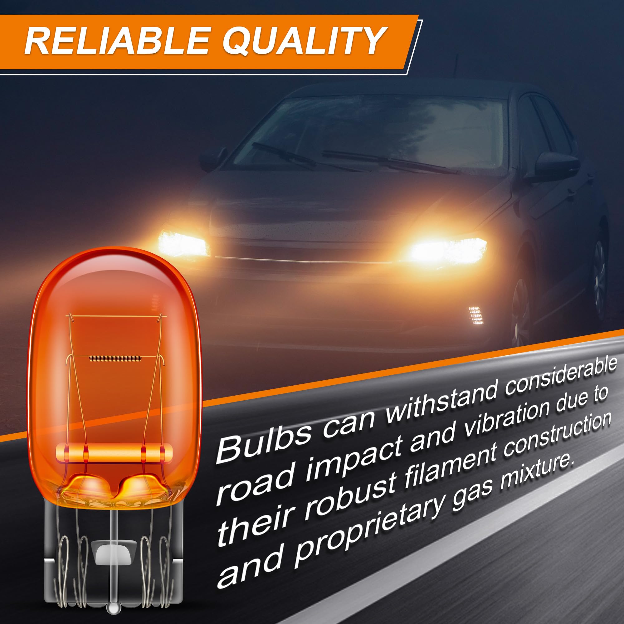 Meonum Brake Light Bulb Compatible With 7443, Turn Signal - View #3