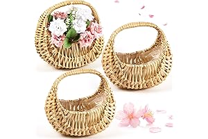 Rattan Basket Half Moon Wicker Basket