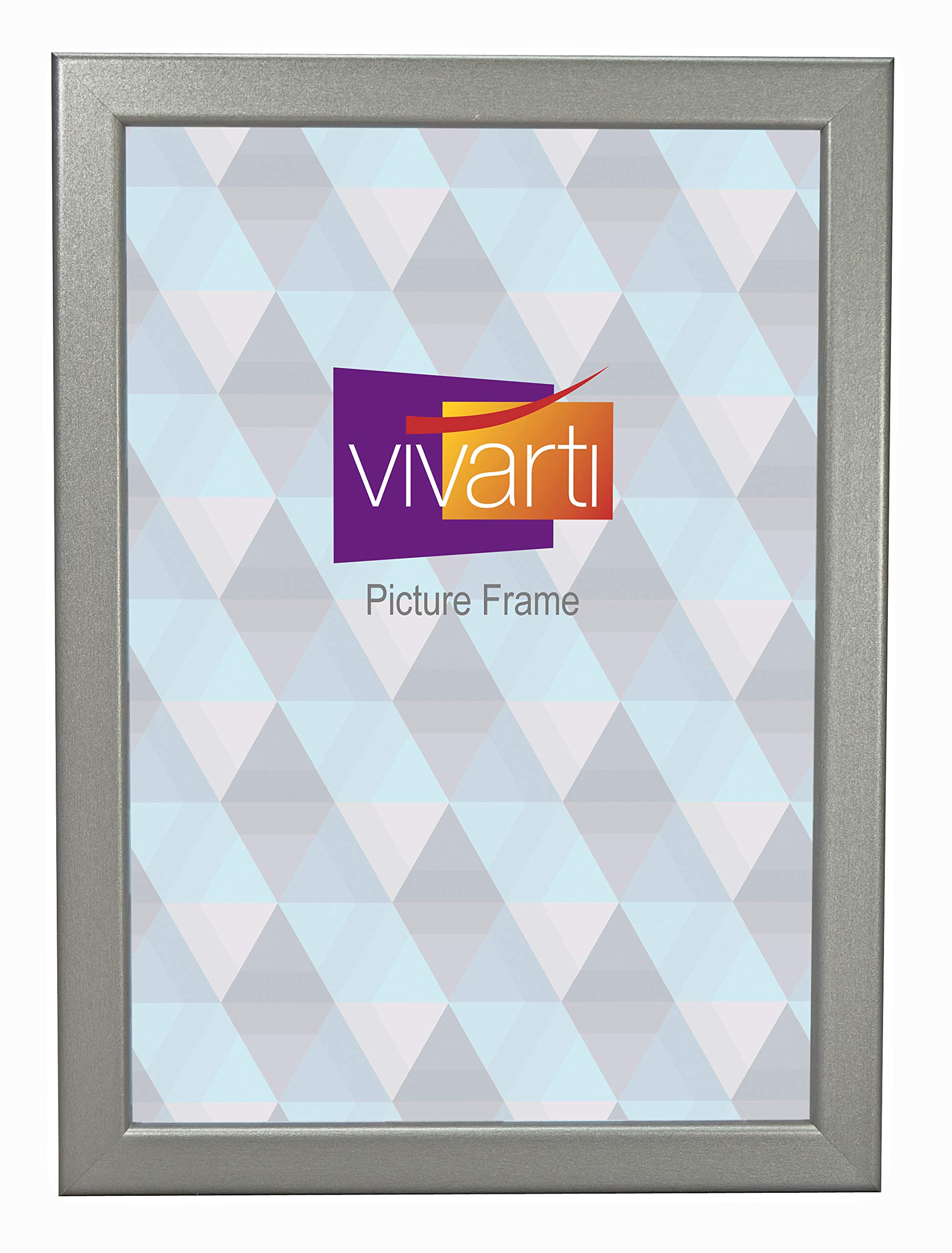 Vivarti Silver Thin Picture Frame (A4 Certificate Size, 21 X 29.7 Cm) Portrait Or Landscape Photo Frame With Clear Styrene Sheet & Wall Mounted Hook For Photos, Pictures, Posters, Decor, Certificate Frame