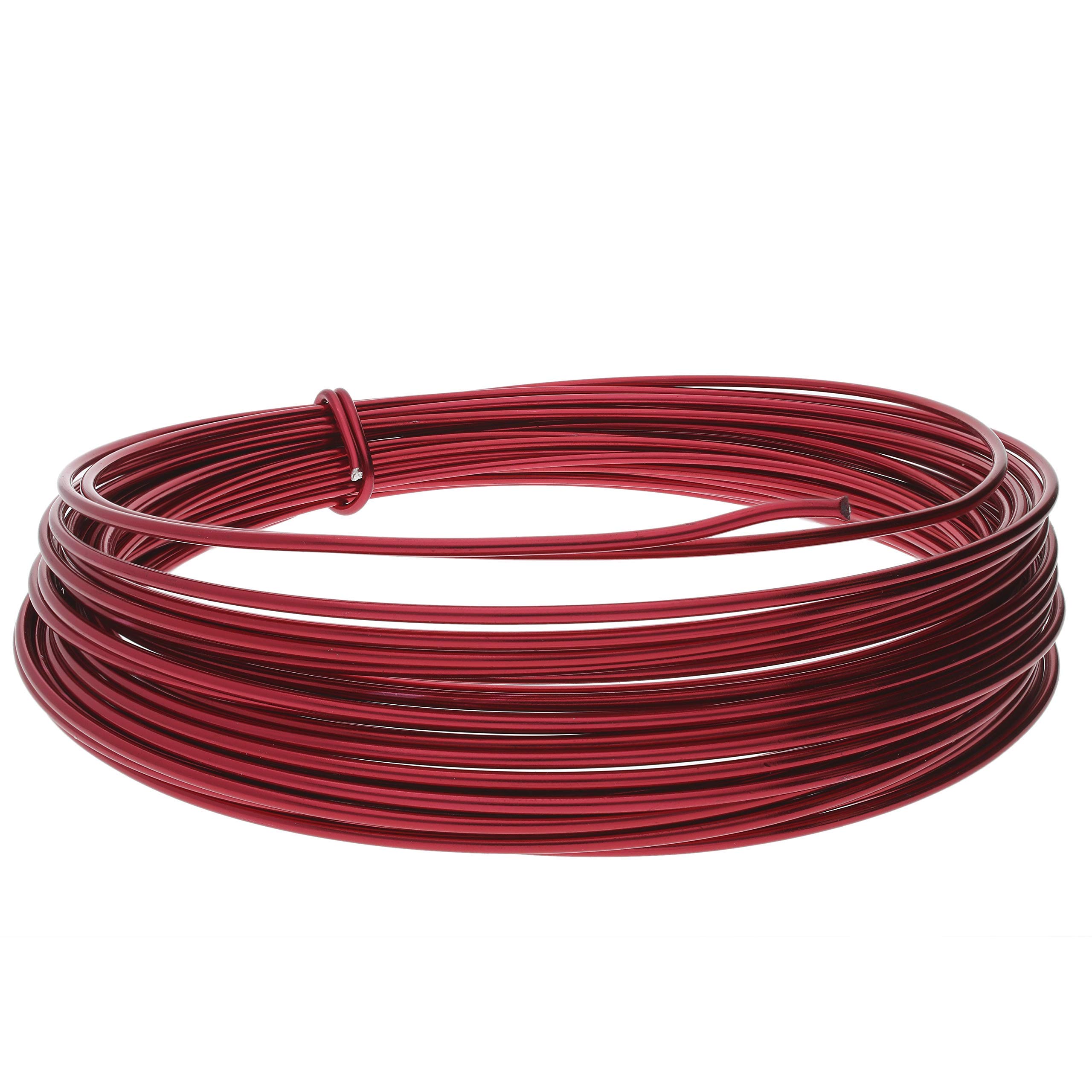 BeadSmith The 12-Gauge Anodized Aluminum Wire for Jewelry Making Metal Wire for Wrapping (Red), 39' - Image 2