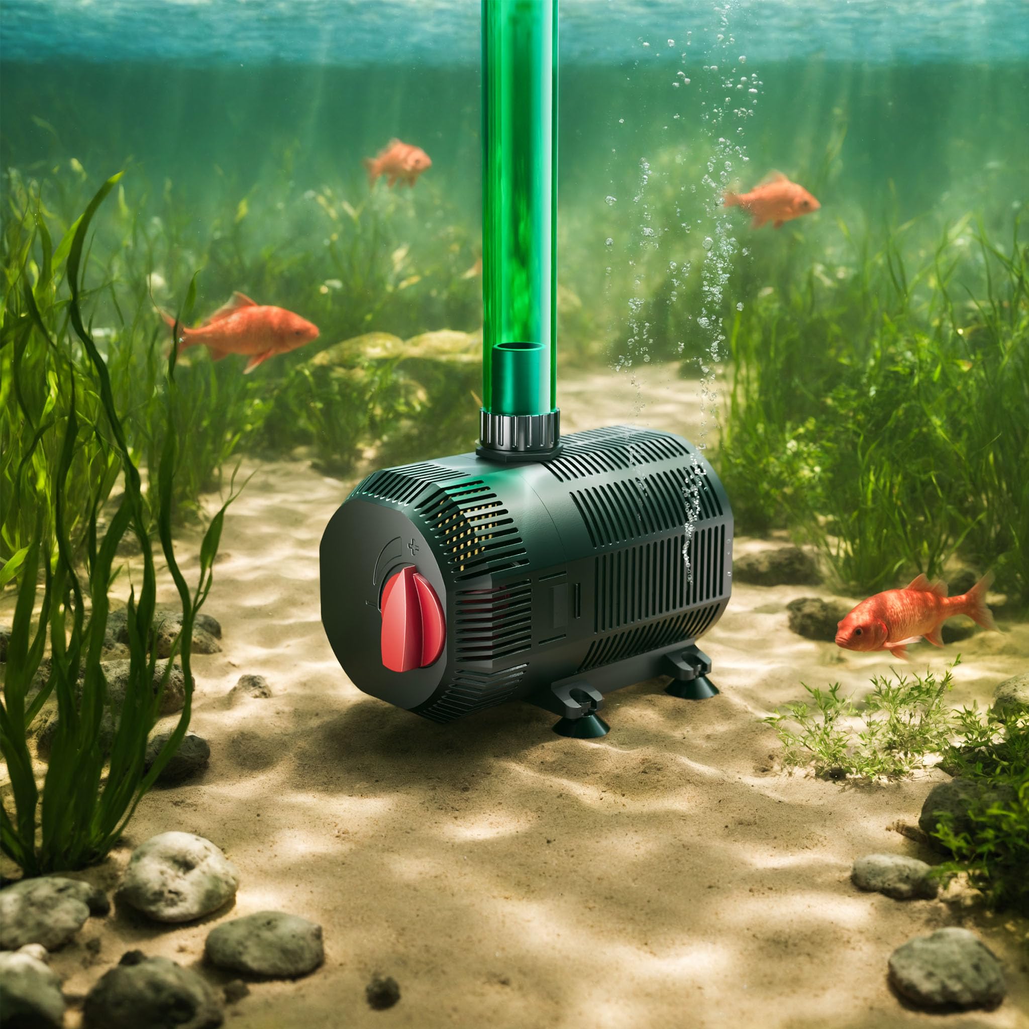 SunSun CQB-2000 SuperECO Pompe pour bassin 2400 l/h / 35 W, pompe filtrante avec axe en céramique, pour bassins à koïs