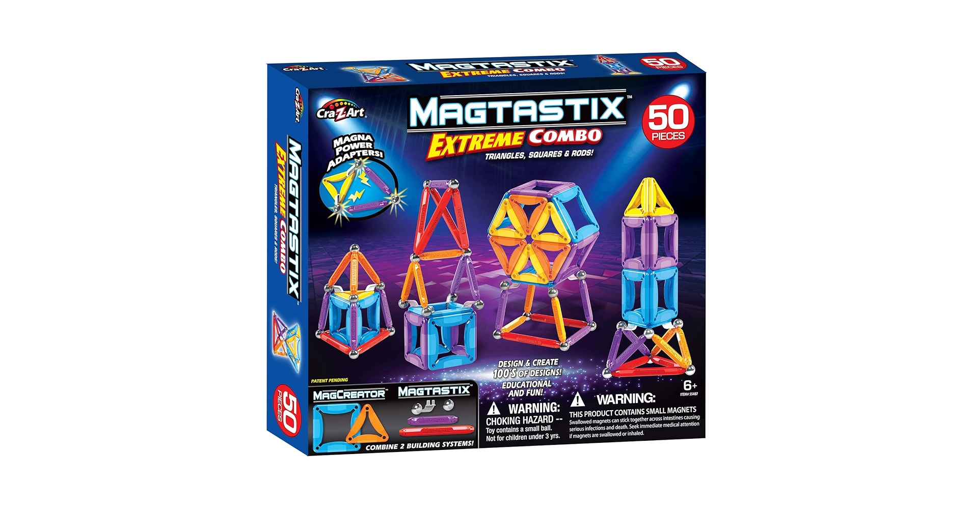 Amazon.com: Cra-Z-Art Magtastic 50 Piece Extreme Combo Magnetic