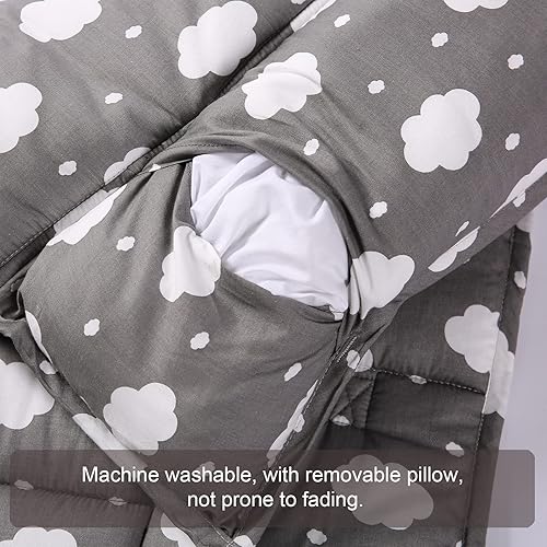 Miniatura 3 de NapCure Tapete para siesta para niños pequeños con almohada y manta de minky, tapetes enrollados suaves para niños y niñas, ligera, guardería,