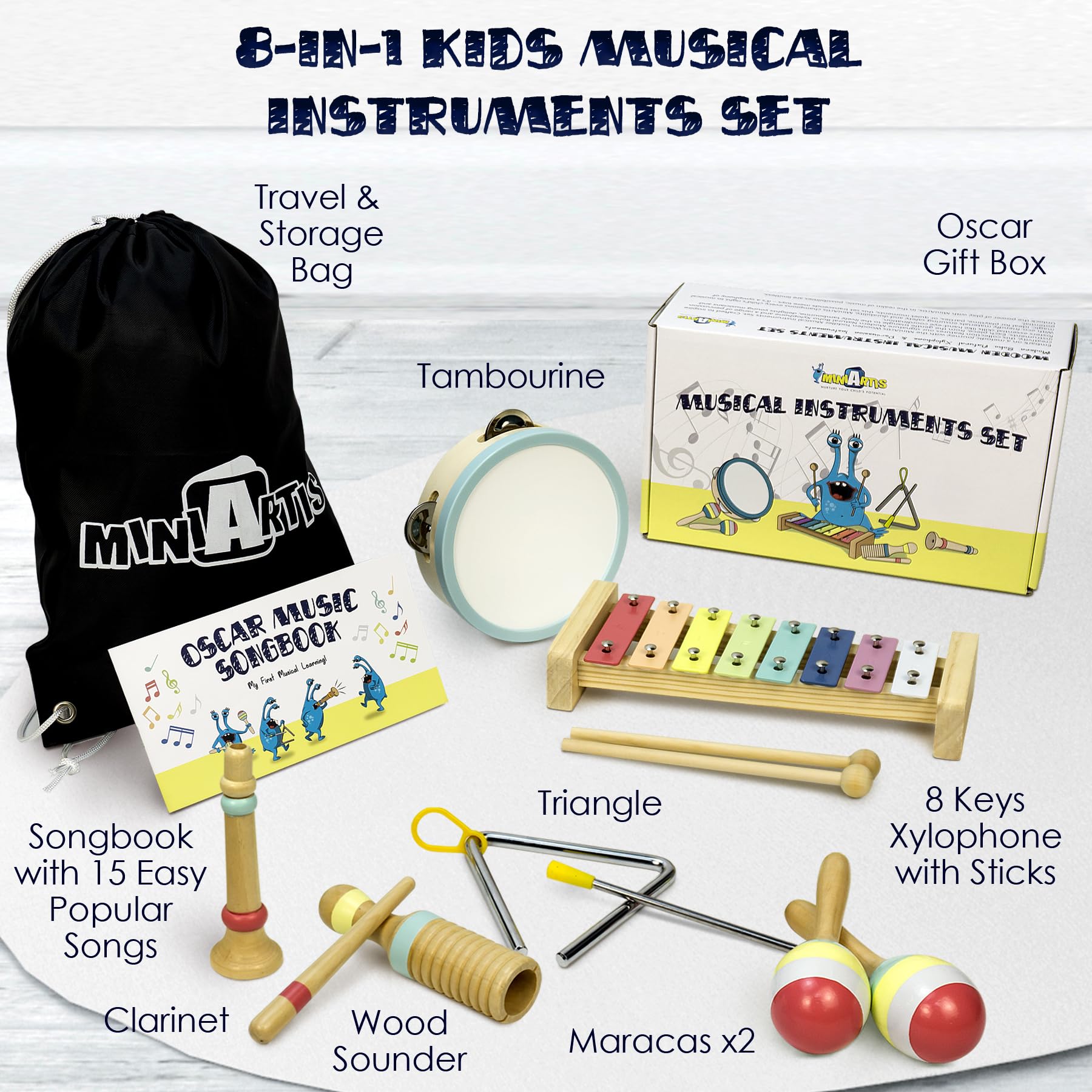 Snapklik.com : MINIARTIS Baby Musical Instruments Set - Montessori ...