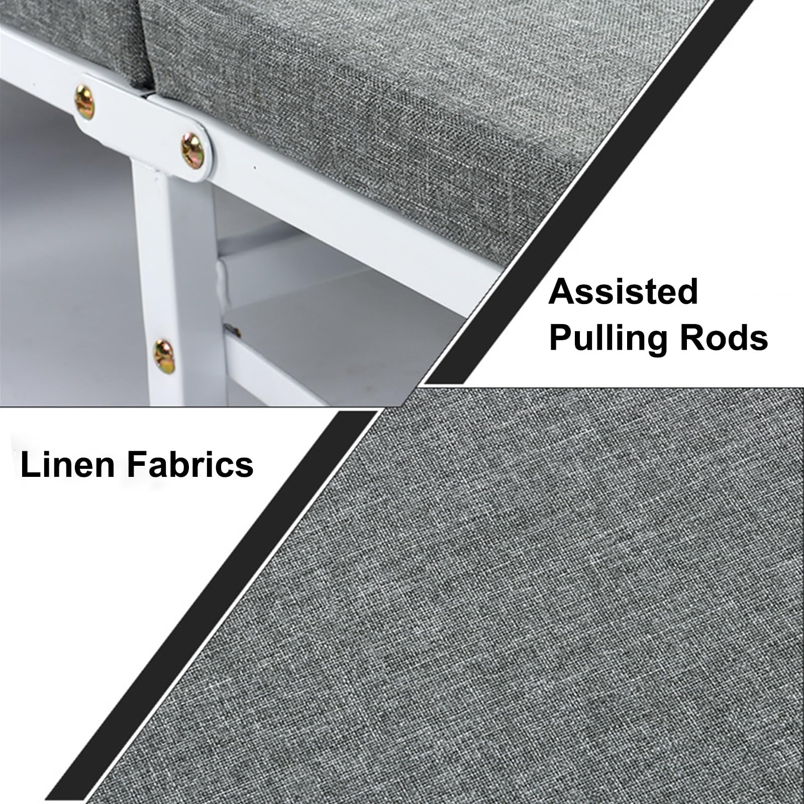 Klappbett mit Matratze Metall Klappbett, Tragbares Büro Klappbett, Stark Belastbar, Keine Installation Erforderlich, mit Rollen, für Haus, Büro, Camping(190 * 70 * 30cm)