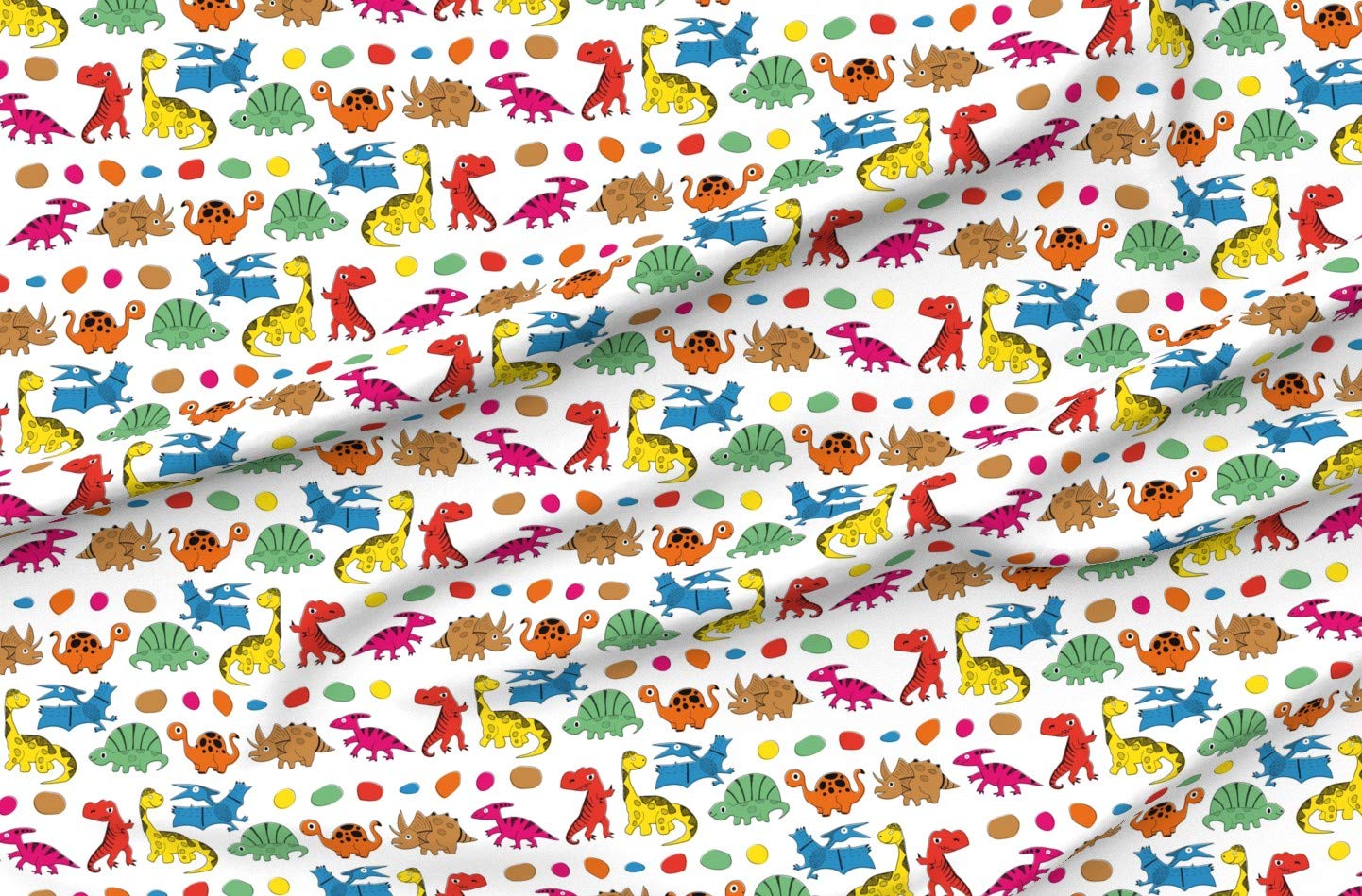 Amazon.com: Spoonflower Fabric - Dino Parade Dinosaur Prehistoric Dot  Children Boy Kids Animal Printed on Fleece Fabric by The Yard - Sewing  Blankets Loungewear and No-Sew Projects