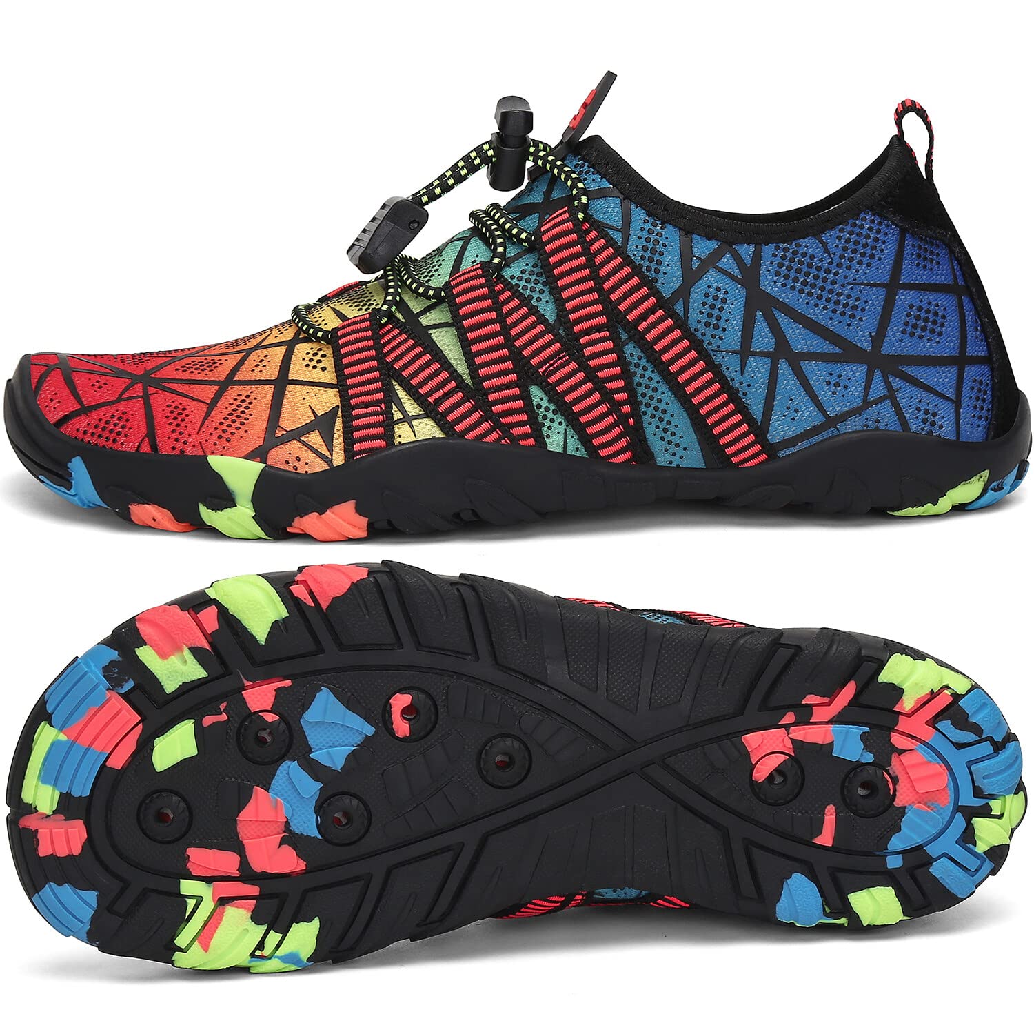 SAGUARO Escarpines Niño Niña Zapatillas de Agua Respirable Zapatos Agua Antideslizante Zapatillas Playa Escarpines Piscina Calzado para Natacion Surf Acuaticas,Gr 24-36 EU