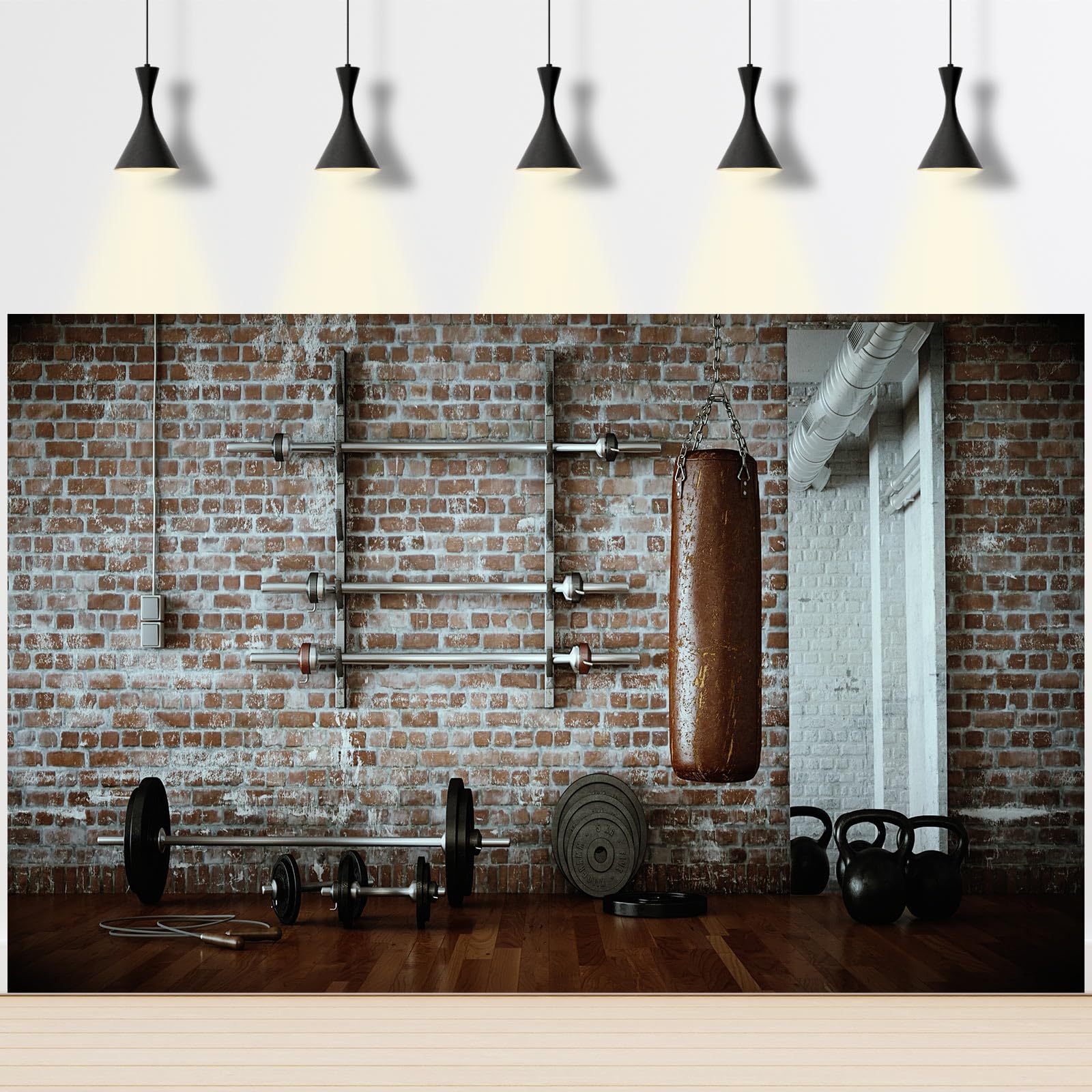 YongFoto 2,5x1,8m fondale Gymnasium interior fitness Room