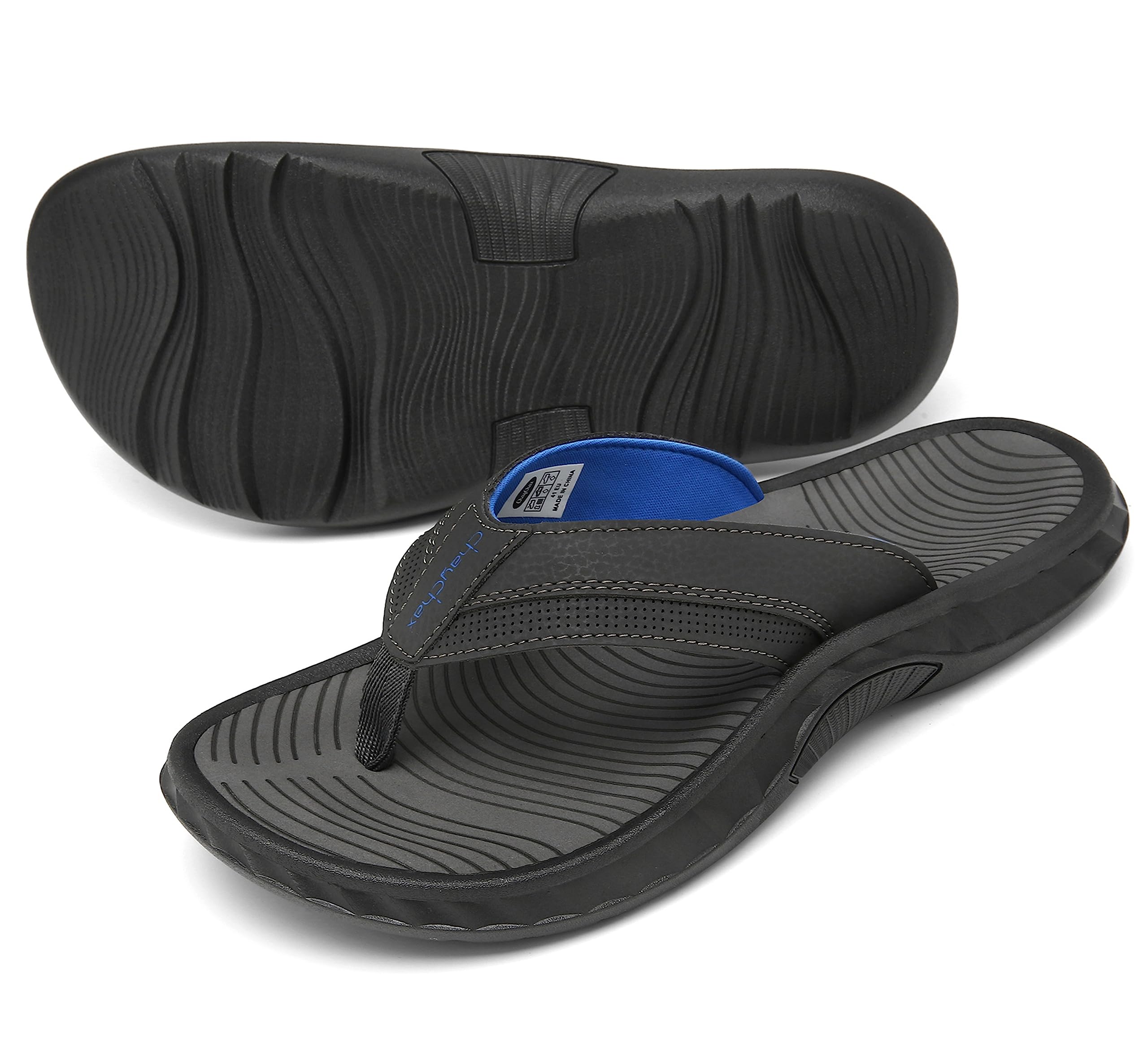 ChayChax Chanclas Hombre Sandalias Deportivo de Playa y Piscina Soporte del Arco Verano Zapatillas Flip Flops Antideslizante