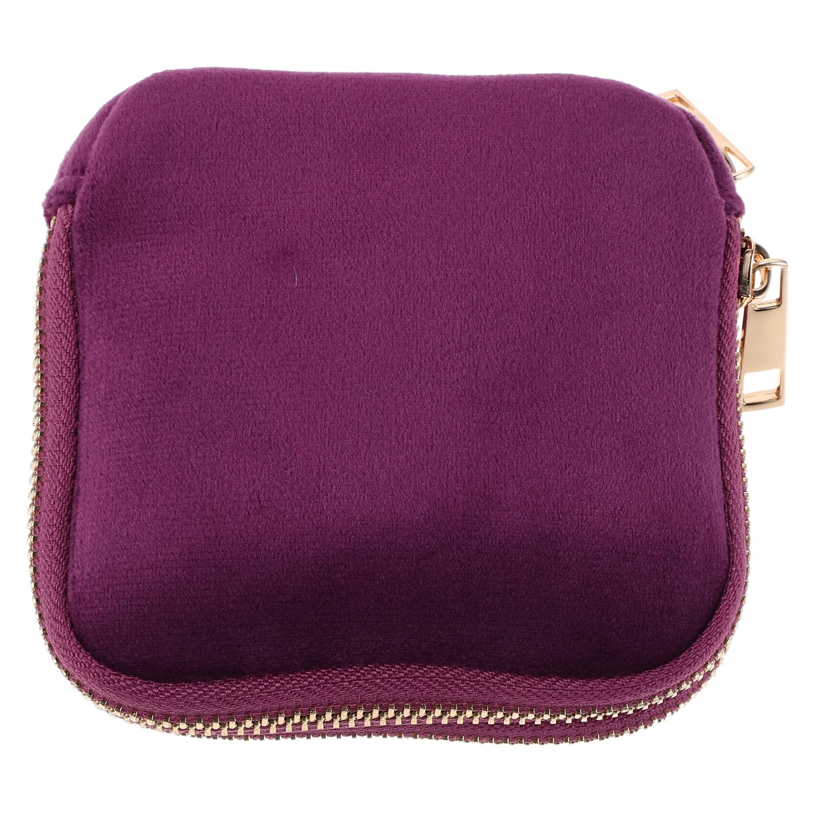 Étui bijoux de voyage zippé élégant en velours doux pour la protection de montres et bagues