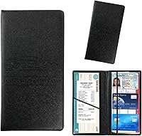 Vista 16 de Kewucn Soporte para registro y seguro de automóvil, organizador de cuero para guanteras con cierre magnético, estuche de accesorios