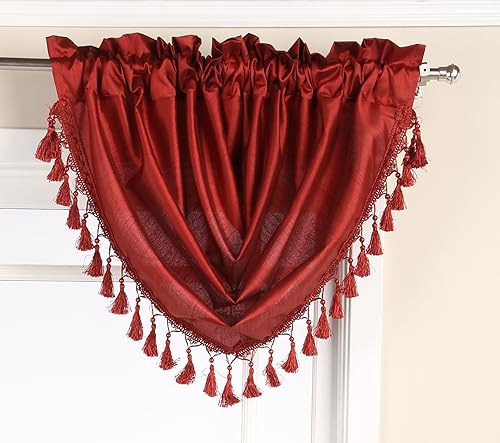 Editex textil hogar Elaine cascada cenefa 63by 37-inch canela