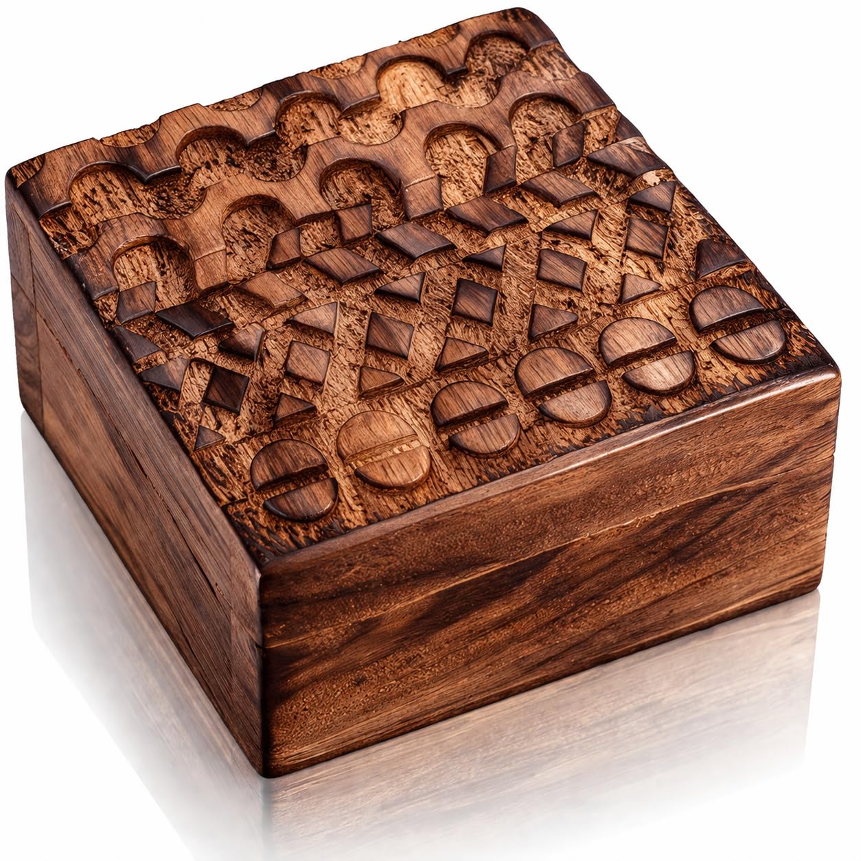 Boîte à bijoux en bois décorative pour un cadeau artisanal unique