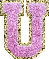 Vista 131 de SPRT - Parches de letras de chenilla universitaria con purpurina, parche de letras blancas para planchar con letras del alfabeto para disfraz