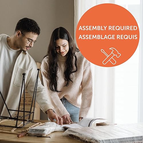 Miniatura 9 de South Shore Slendel - Mesa auxiliar de 2 cajones con patas de metal, roble Nordik