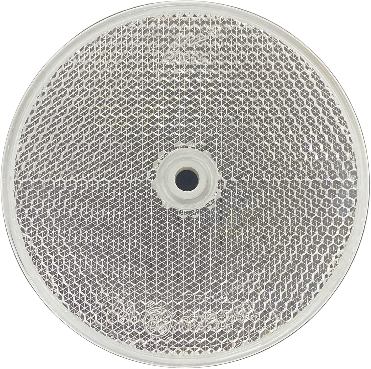 All Star Truck Parts Class A 3-3/16" Round Reflector with Center Mounting Hole - 2 Pack for Trailers, Trucks, Automobiles, Mail Boxes, Boats, SUV's, RV's, Industrial Applications (White, 2)