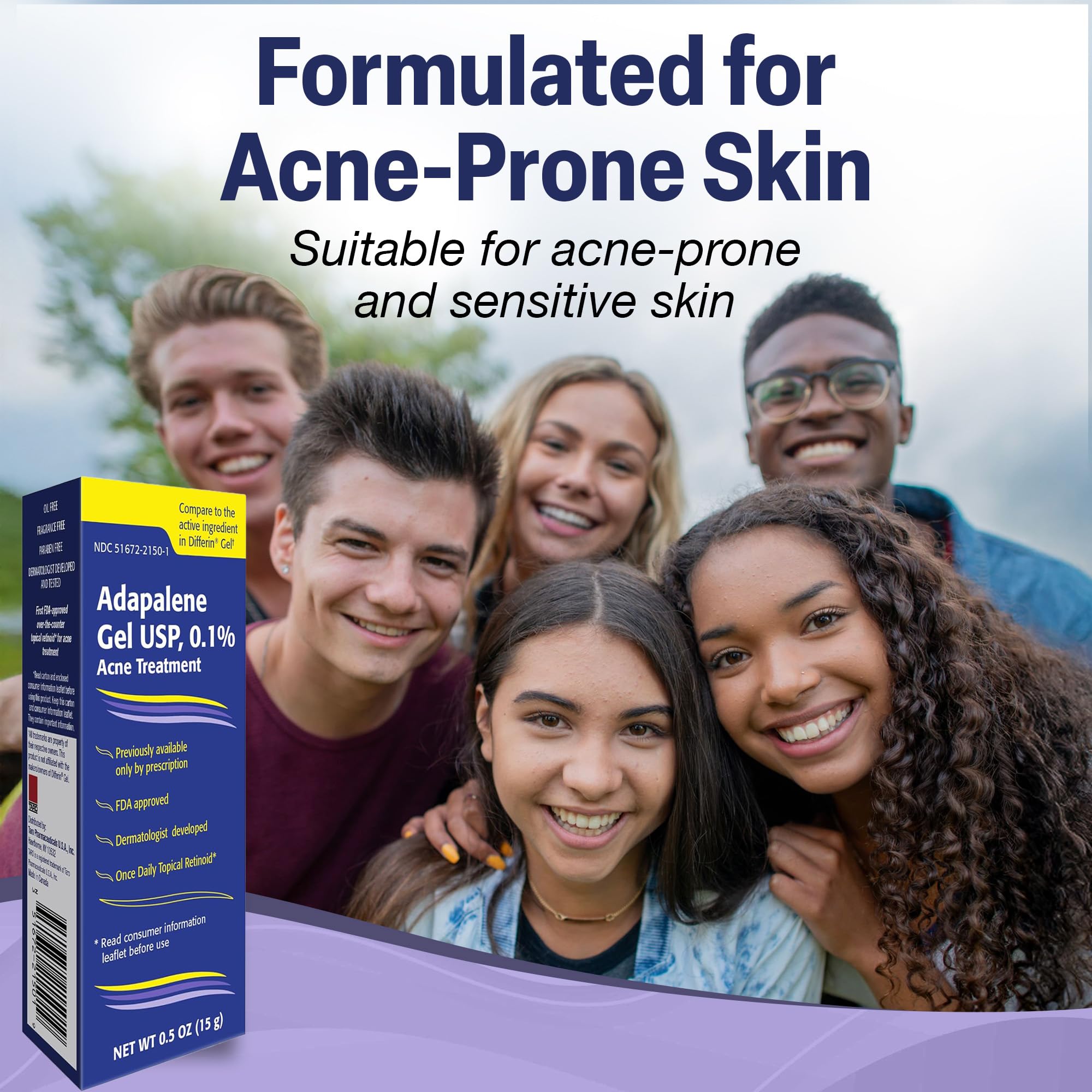Amazon.com: TARO Adapalene 0.1% USP Gel, Paraben Free, Retinoid