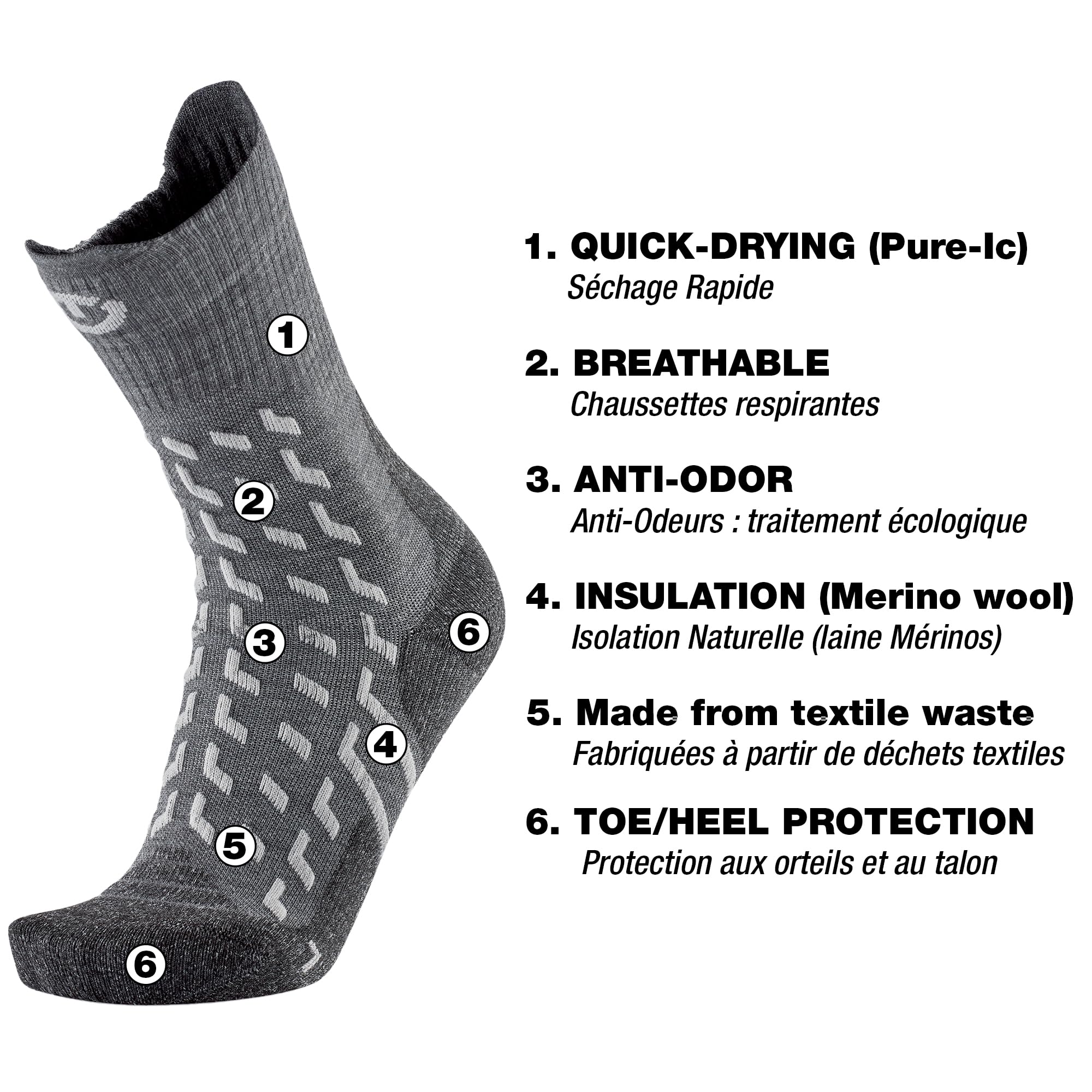 Therm-ic Trekking Temperate Cushion Crew Lady Calcetines de senderismo Mujer