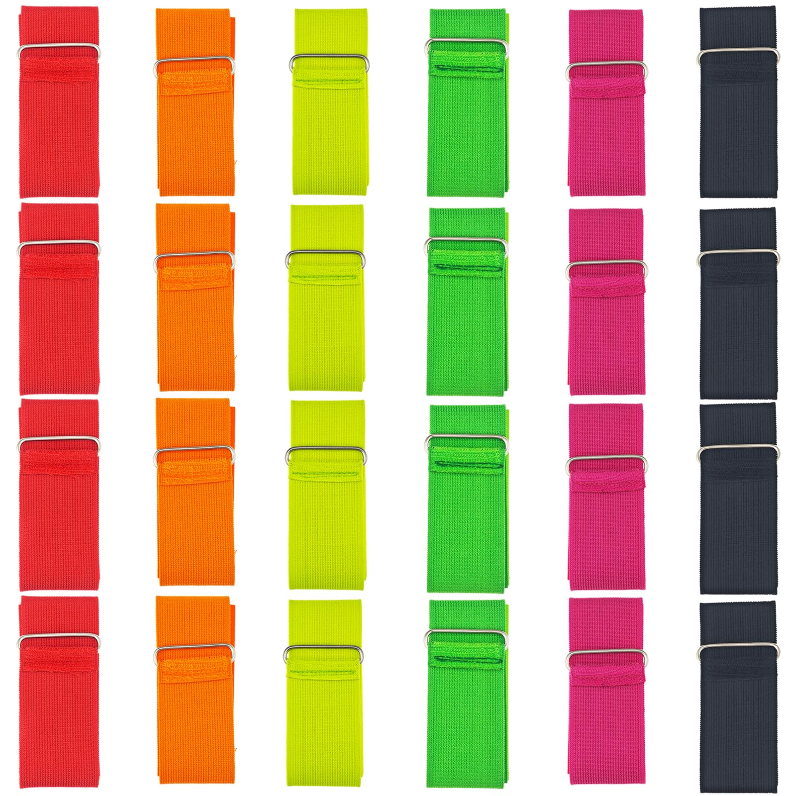 Zelerdo 24 Pack 3 Legged Race Bands Three Legged Race for Kids Adult Outdoor Fun (24)