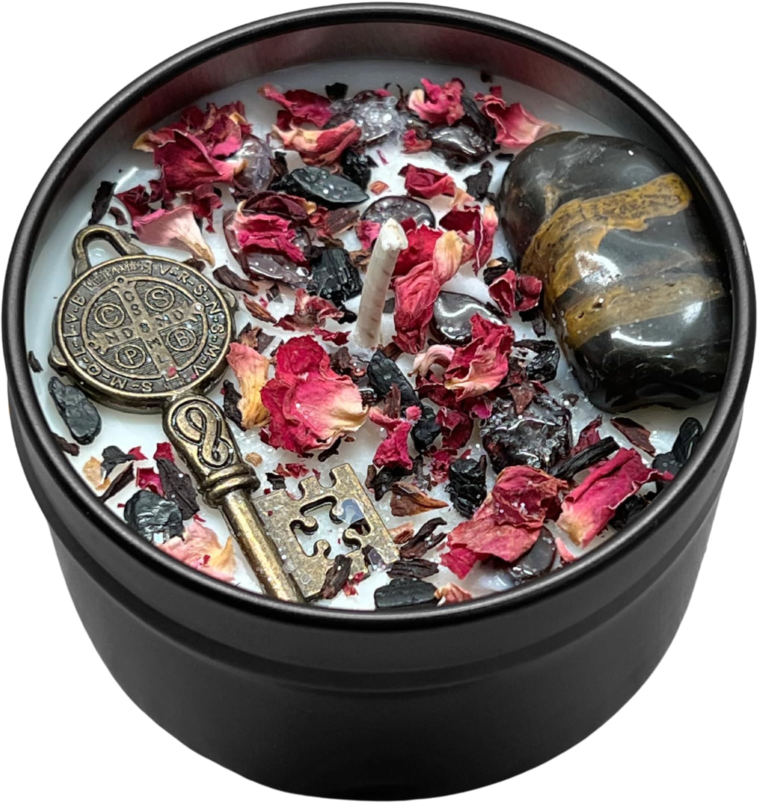 Hekate Dark Moon Goddess Candle | Hecate Witchcraft Pagan Queen of Crossroads Keys Witches Witchcraft Gift Herbal Intention Spell Ritual Altar Devotee Scented Gift