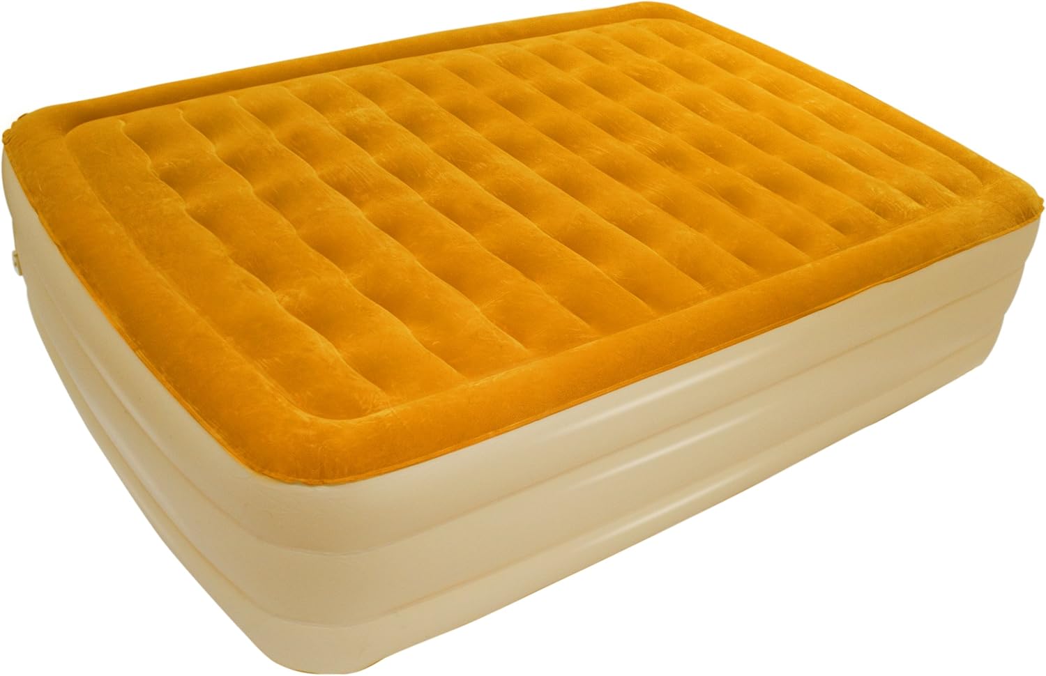 CSA SAB-201 AirCloud SuperbAir Collection Butterscotch/French Vanilla 19" High Full Size Air Bed with Built-In Pump